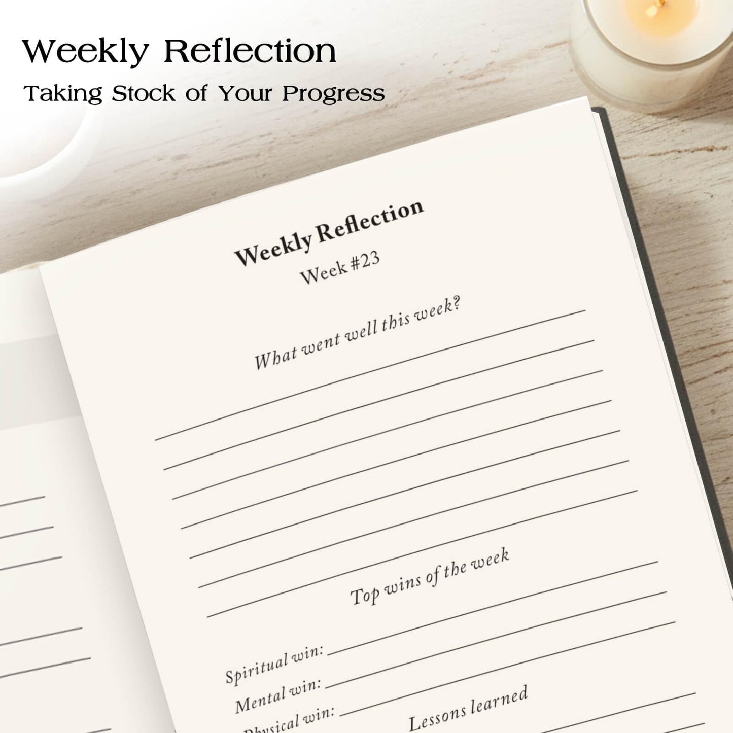 The Kaizen Journal for Self Improvement – Undated Daily Planner & Habit Tracker for Men & Women, Productivity, Focus & Mental Health – 24-Week Goal Planner with Gift-Ready Box, Two Colors (Black)