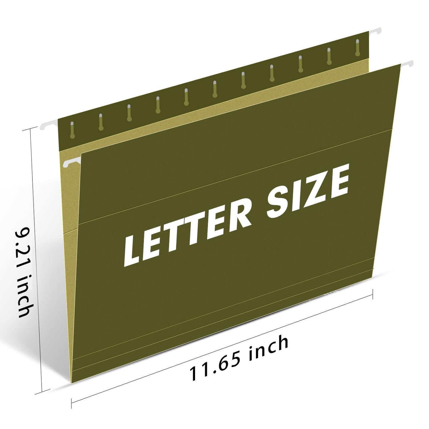 Hanging File Folders, RAZCC 60 Pack Reinforced Hanging Folders Letter Size, Designed for Bulky Files, Filing Cabinet, Adjustable Tabs, Green