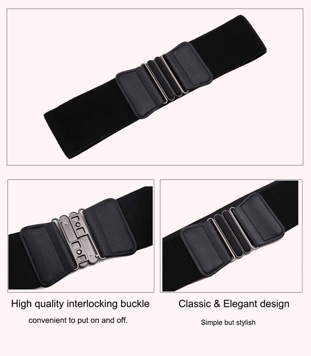 VOCHIC Wide Elastic Plus Size Dress Belt for Women Waist Belts Stretch Waistband