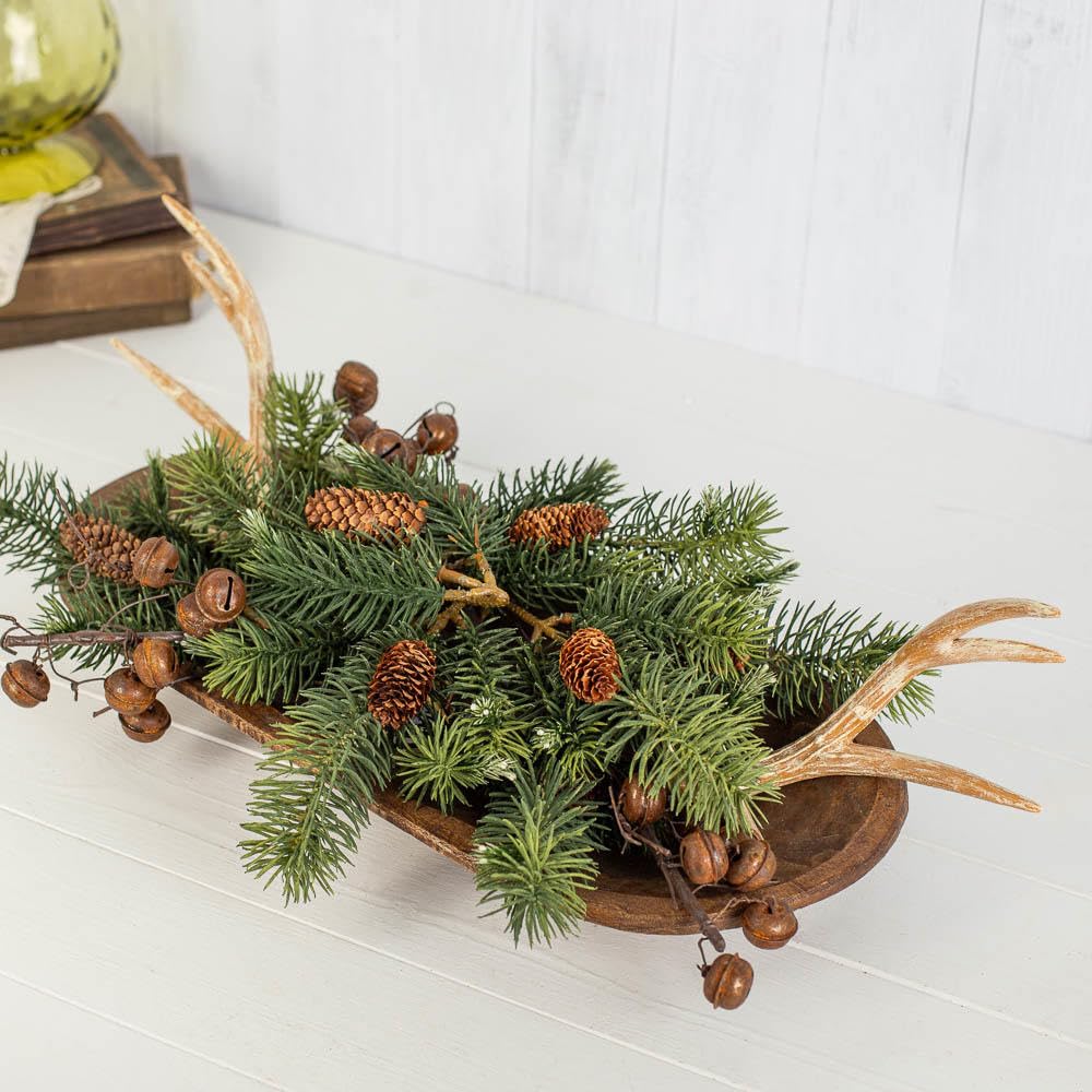 4 Faux Deer Antler Picks – Rustic Woodland Reindeer Decor for Holidays