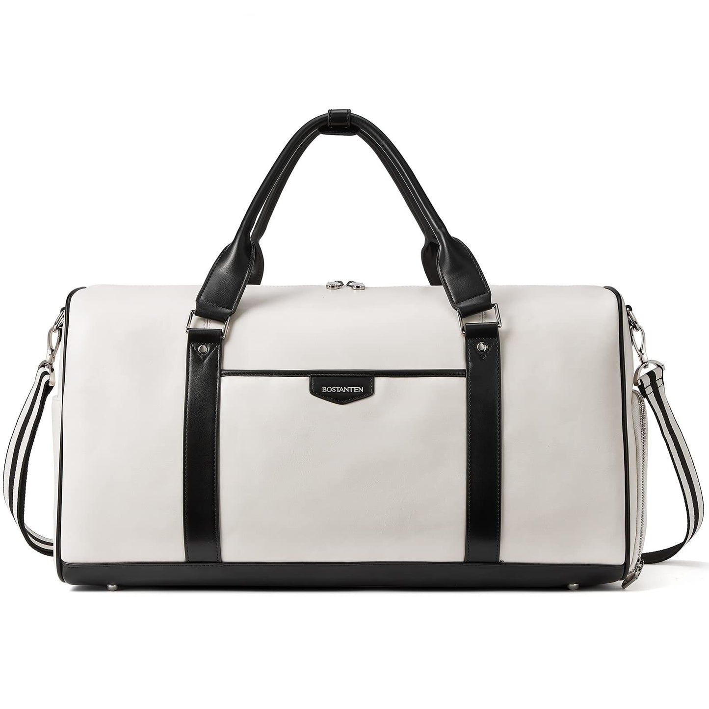 BOSTANTEN Weekender Bags for Women Leather Duffle Large Travel Bag Carry On Duffel with Shoe Compartment