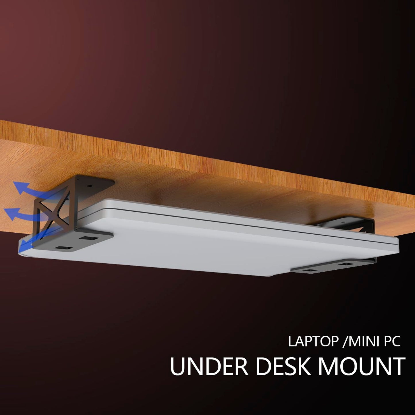 bylitco Under Desk Laptop/Mini PC Storage Mount,CPU Holder,Compatible with Dell OptiPlex,Mac Book,Mac mini and More.