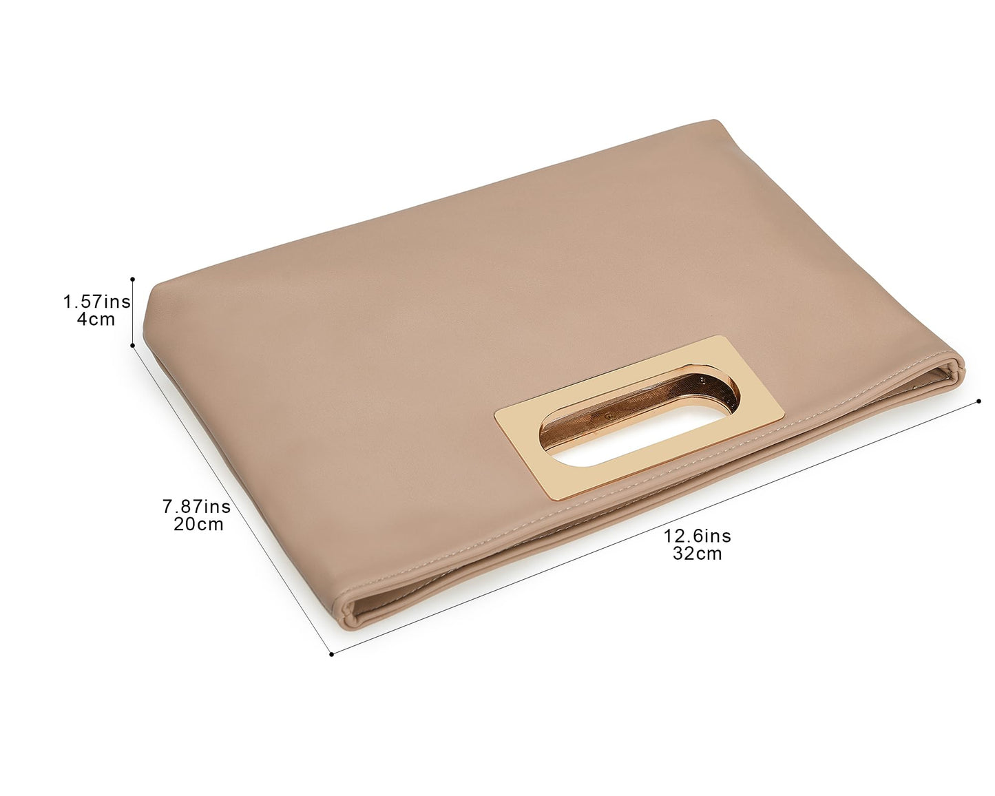 FLAIRFOLIO Clutch Purse for Women Wedding (Taupe)