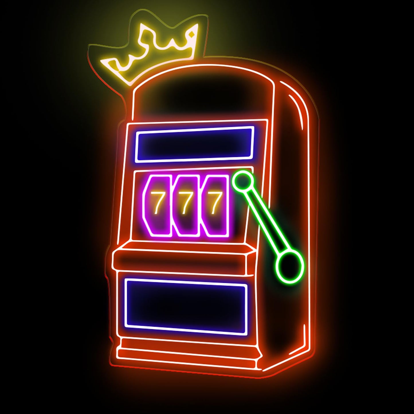 Slot Machine Neon Sign, Slot Machine Led Light, Game Icons For Casino, Playing Cards Aces, Poker Club And Casino Decor Gift For Gamer, Teen Boy Room Decor, Bar Decoration