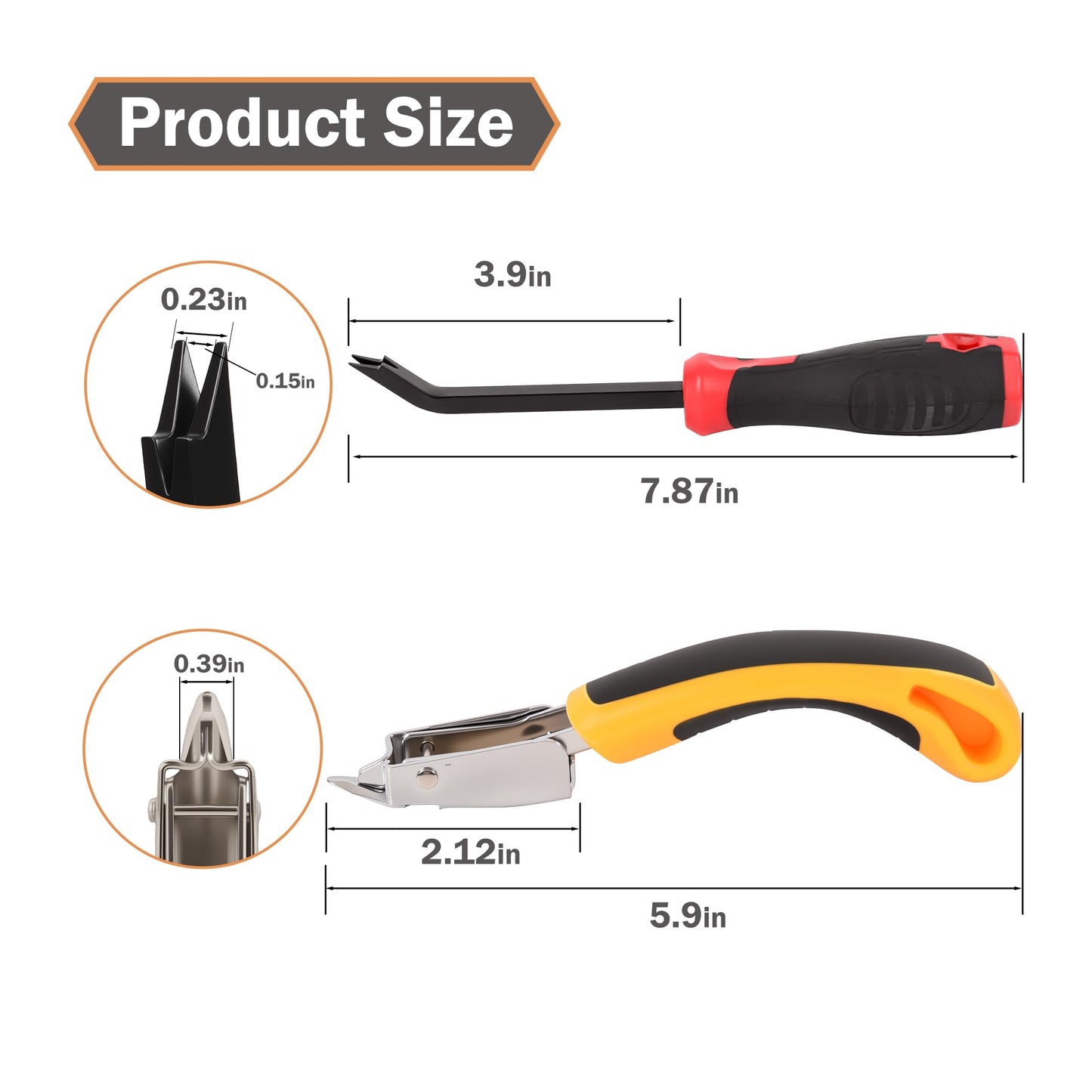 Upholstery Staple Remover Heavy Duty Staple Remover Tool for Floor,Carpet,Wood,Construction,Furniture,Also Used in A Variety of Nailed Picture Frames and Wooden Boxes (M-2P)