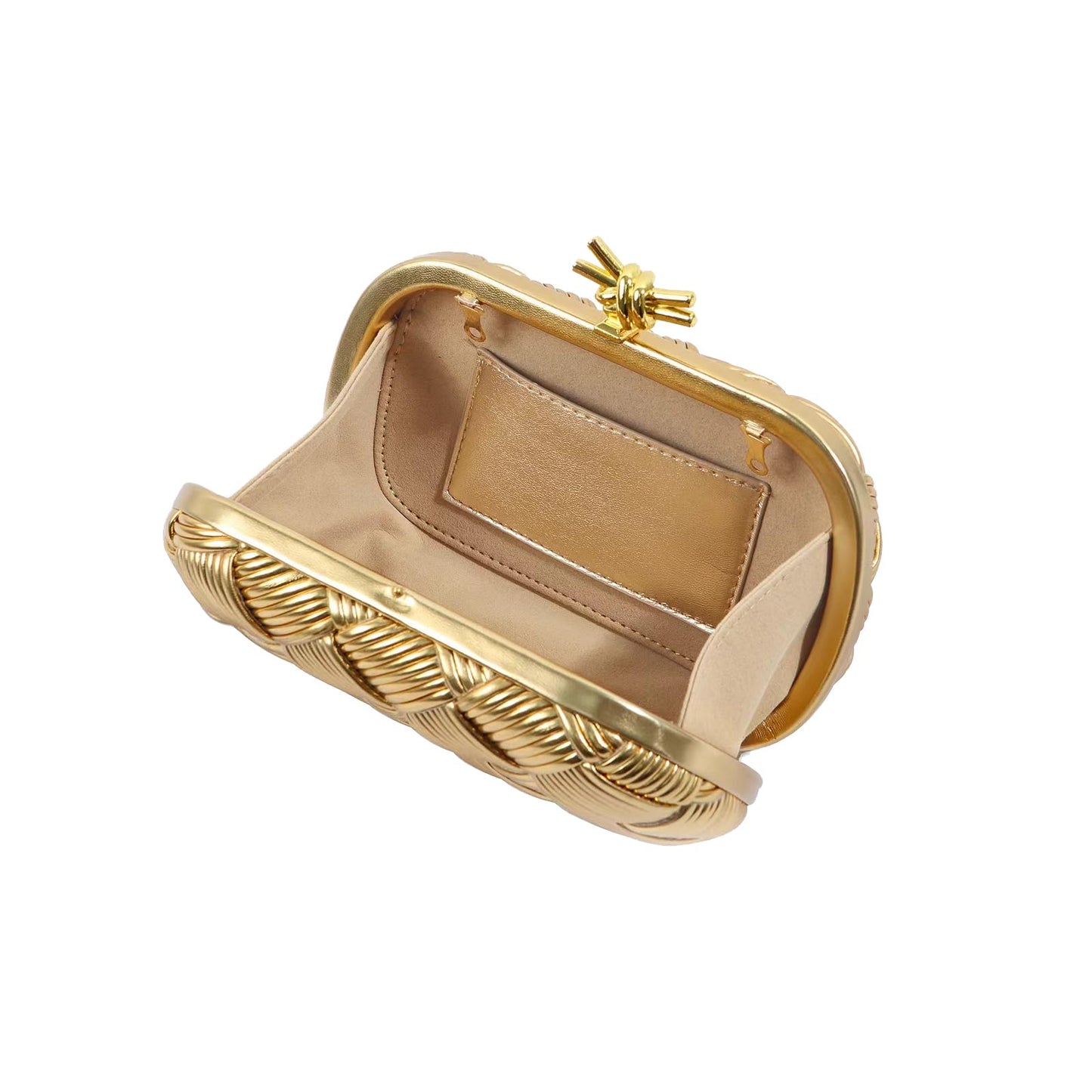 MIni Purse For Women Cute Ladies Crossbody Evening Bag With Chain Shoulder Strap For Wedding Party Clutch (Golden)