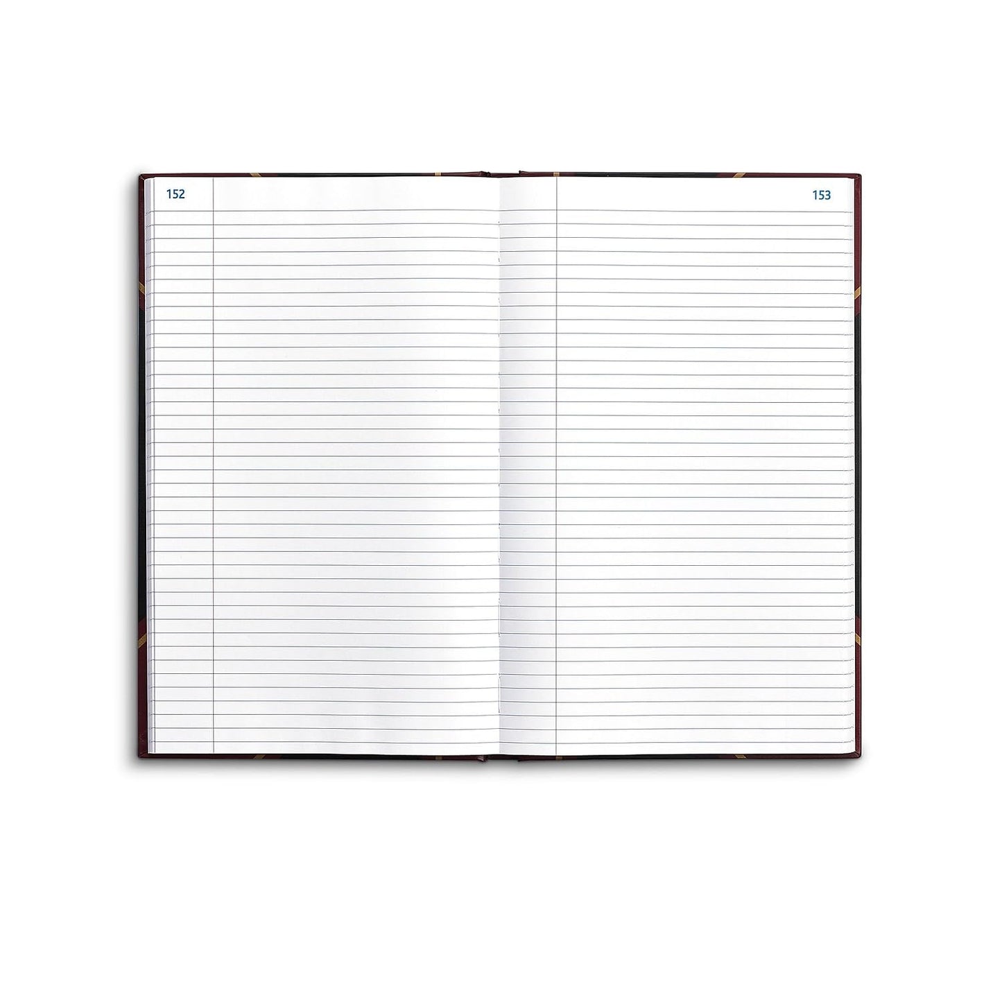 Staples Black Record Book, Hardbound, 300 Numbered Pages, 11-3/4" x 7-1/4", Durable Sewn Binding Notebook for Logs, Records & Note‑Taking