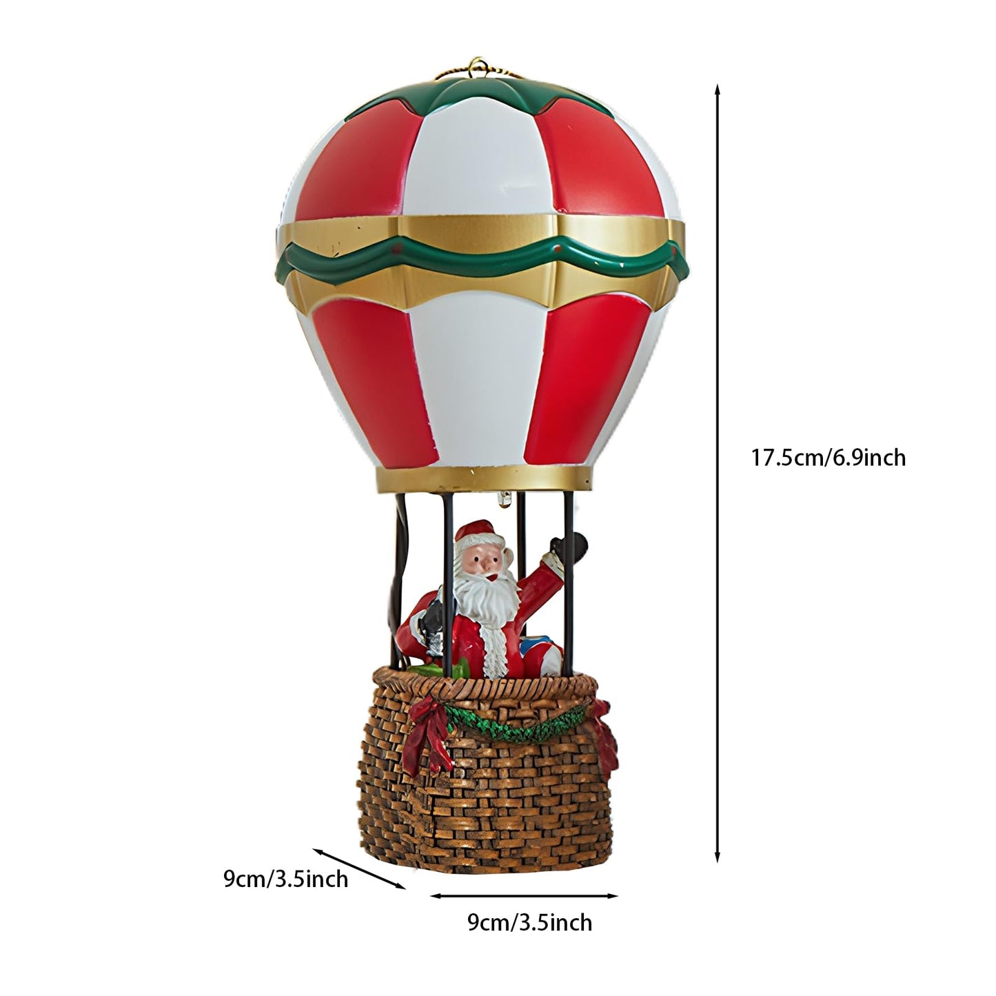 7" Parachute Santa Claus Figure Portable Desktop Night Light Cute Christmas Ornament Home Dorm Decorations Funny Santa Figurine Bedside Lamp Holiday Party Indoor Fireplace Bedroom Decor Xmas Gift