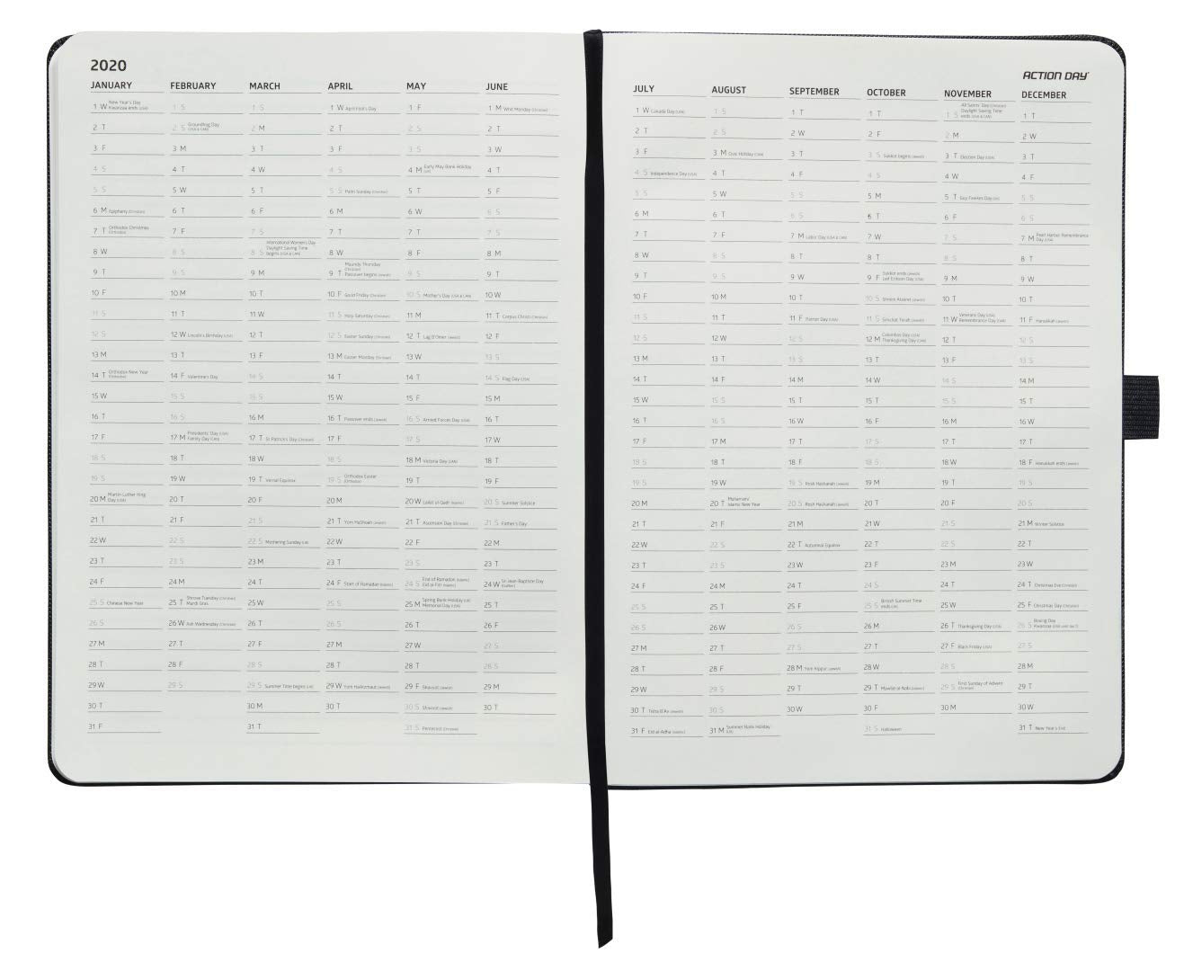 Action Day 2026 Weekly Planner - Effective Planning System to Increase Productivity,To-Do List,Weekly Goals,Projects,Teamwork,Daily Diary,Yearly & Monthly overview, Notes Pages (Black, 7x9 Inch)