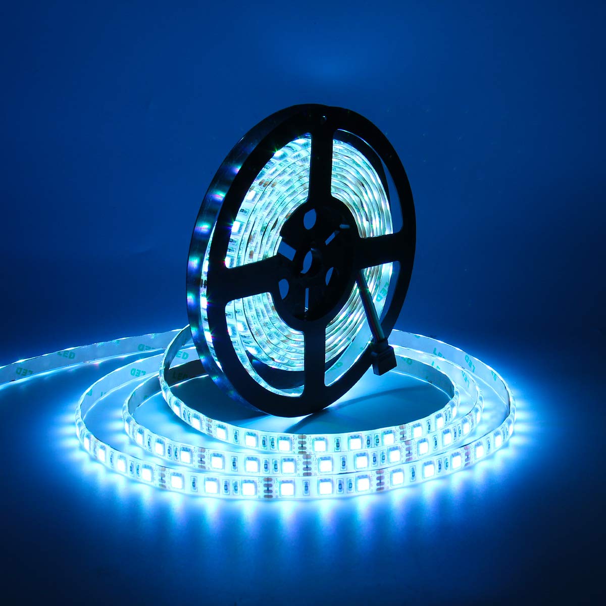 SUPERNIGHT LED Strip Lights 16.4FT SMD 5050 Waterproof 300LEDs RGB Flexible LED Light Strip Rope + 44Key IR Remote Controller for Bedroom TV Backlight Christmas Valentines(Not Include Power Adapter)