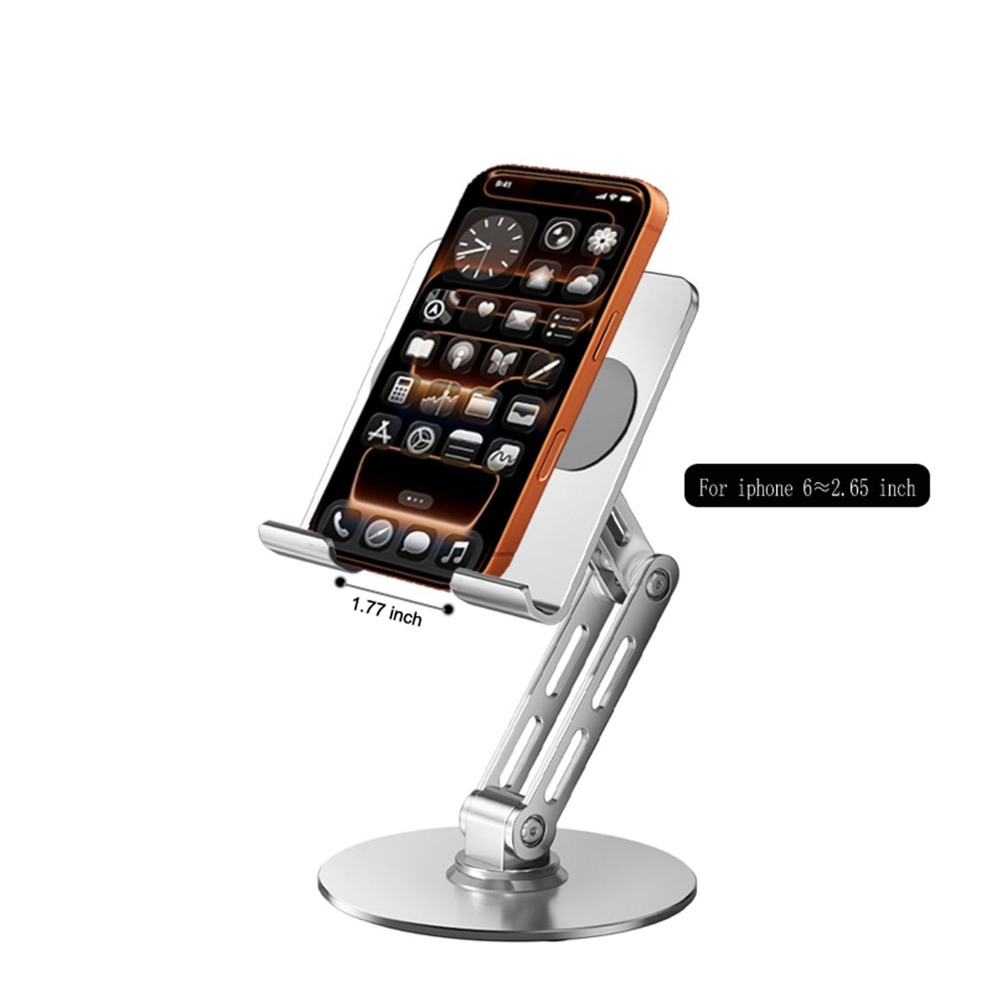 ITEUU for iPad Stand Holder Adjustable Tablet Stand for Desk ,360 Rotating Metal Mount for 4-13 inch Devices, Compatible with iPad iPhone Tablet Kindle TAB Surface/Switch Holder for Desk