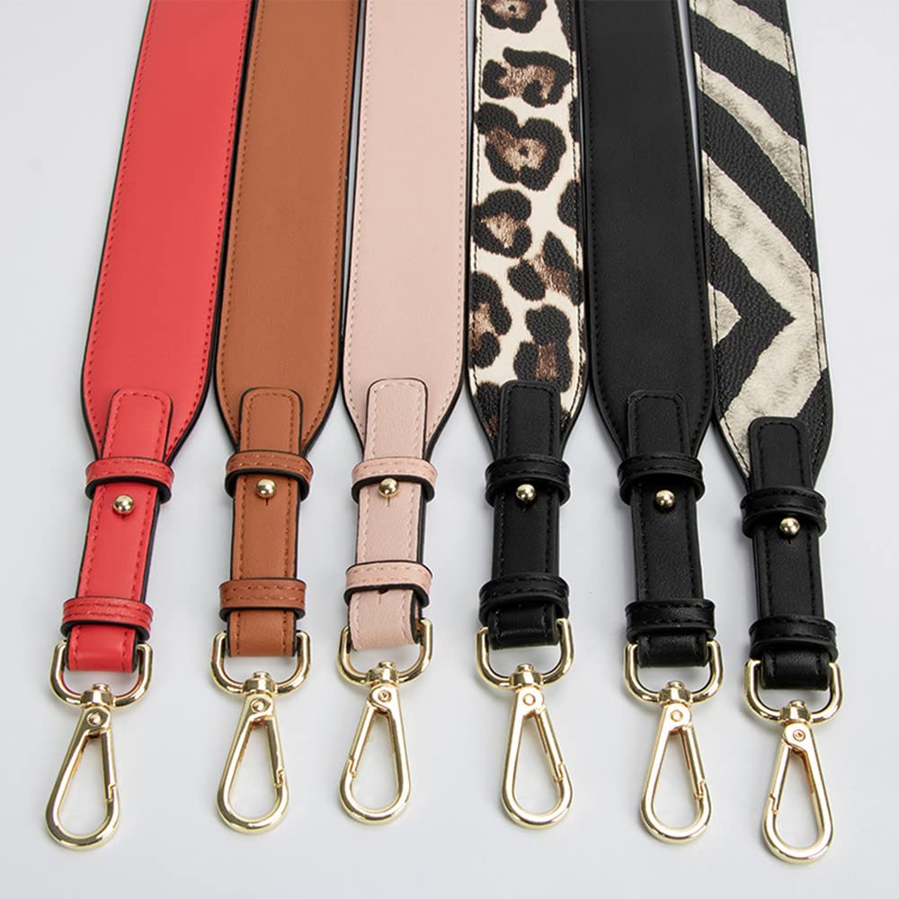 Purse Strap Adjustable Bag Strap for Purses Gold Clasps Bag Straps Replacement Purse Straps for Handbags Black Litchi
