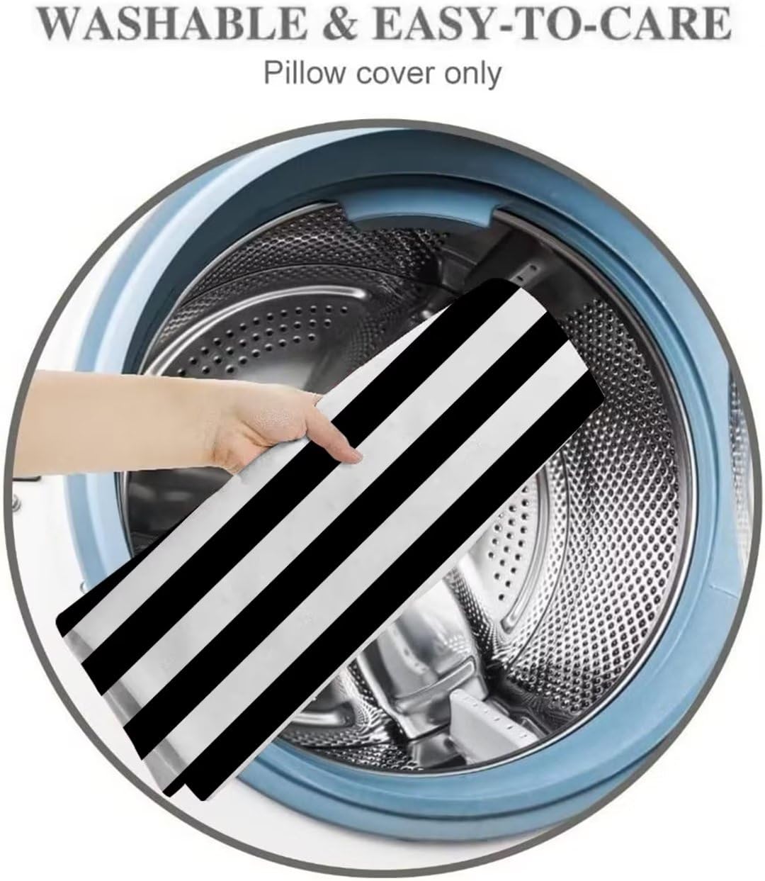 White and Black Stripe Body Pillow Cover Black and White Striped Throw Pillow Covers Modern Long Pillow Case Protector with Zipper Decorative Soft Rectangle Bed Pillowcases for Bedroom,Couch 20"x54"