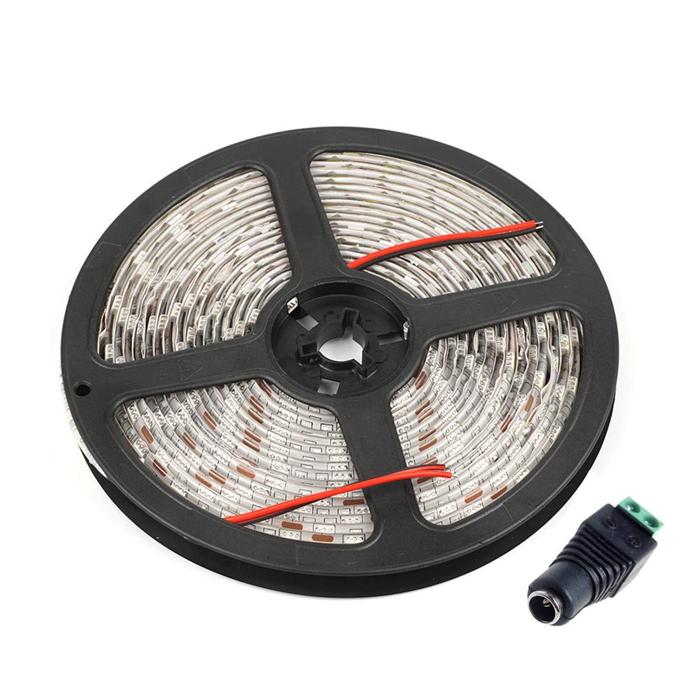 Velain 12V LED Strip Light Daylight White,16.4ft Waterproof Flexible Rope Light, 300LEDs SMD5050 Tape Ribbon Light for Home,Party, Bedroom,12V Power Supply Not Included