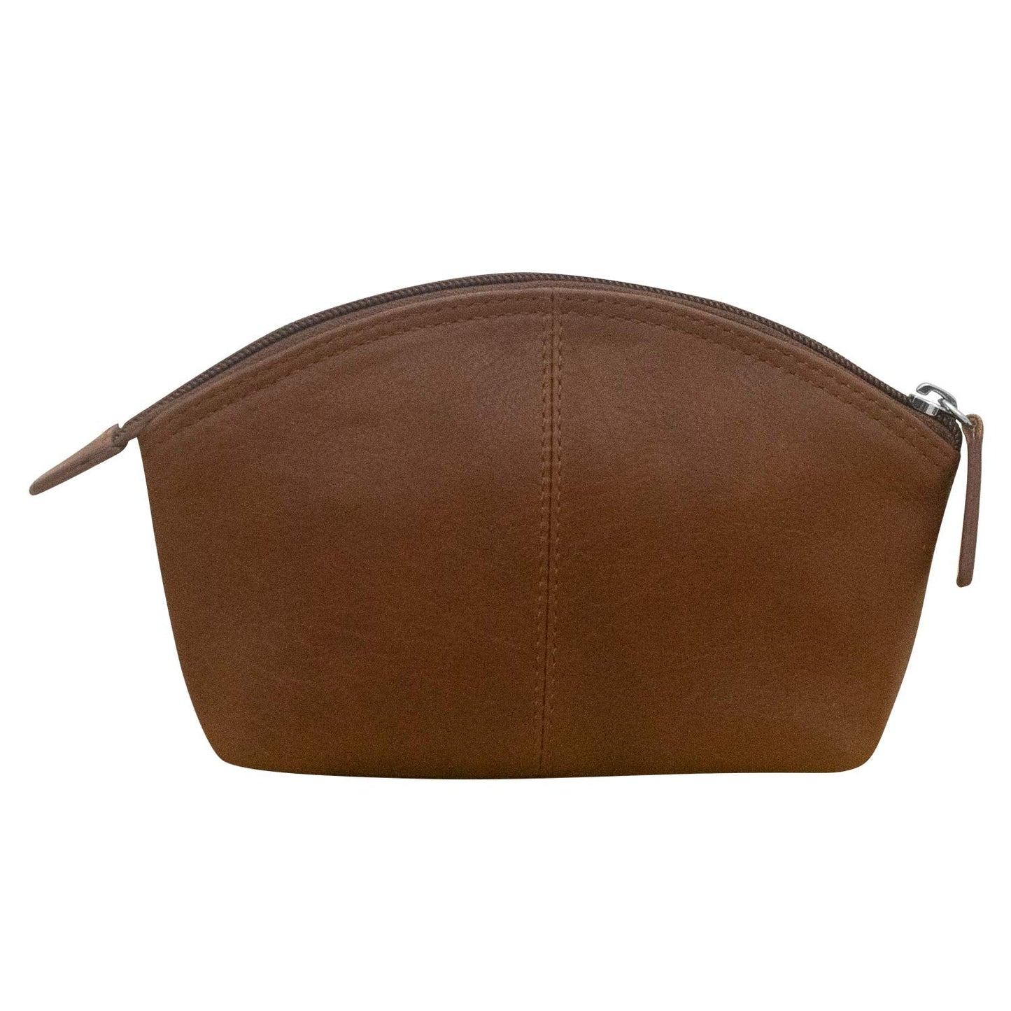ili New York Genuine Leather Cosmetic Pouch – RFID Blocking, Leather Makeup Bag for Purse with Top Zip Closure & Interior Zip Pocket, Perfect as a Compact and Stylish Travel Cosmetic Bag
