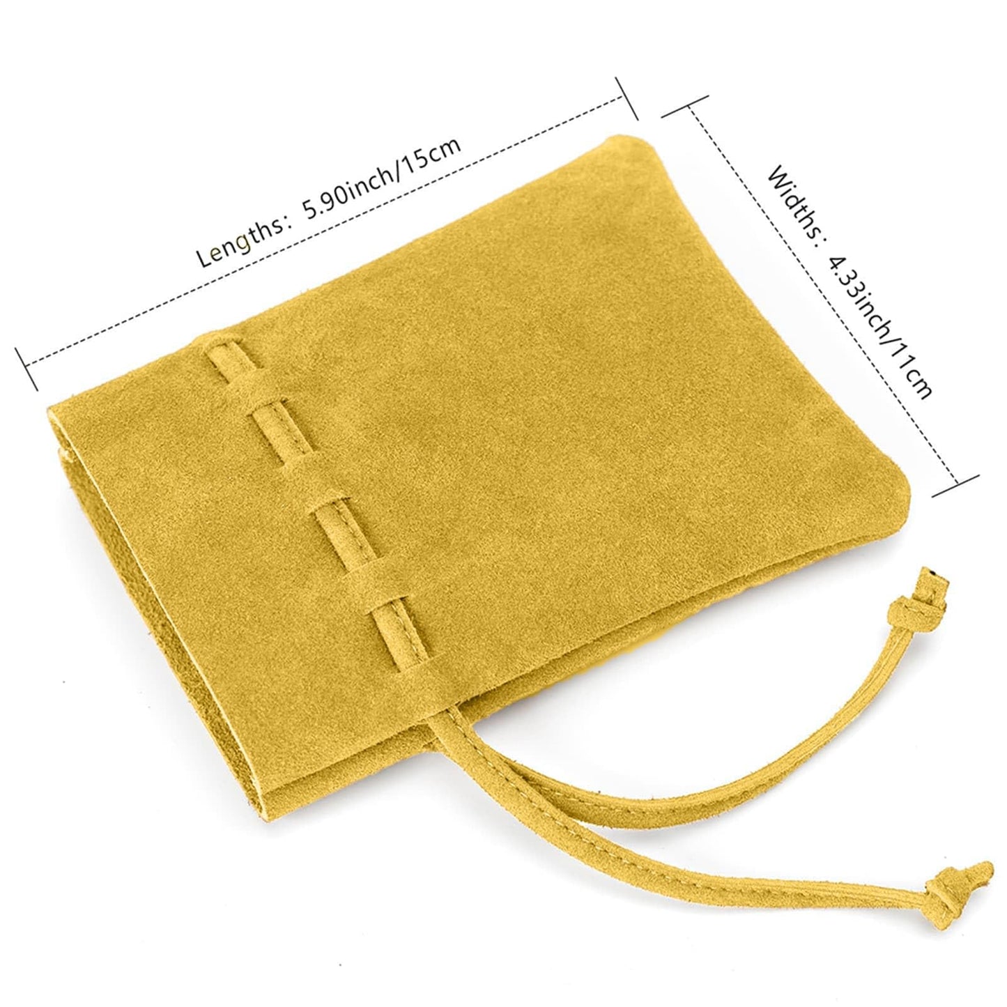 Medieval Drawstring Coin Pouch Bag,Leather Coin Pouch,Renaissance Drawstring Pouch Dice Bag,Small Coin Purse for Women/Men,Brown Swayze Suede Banana