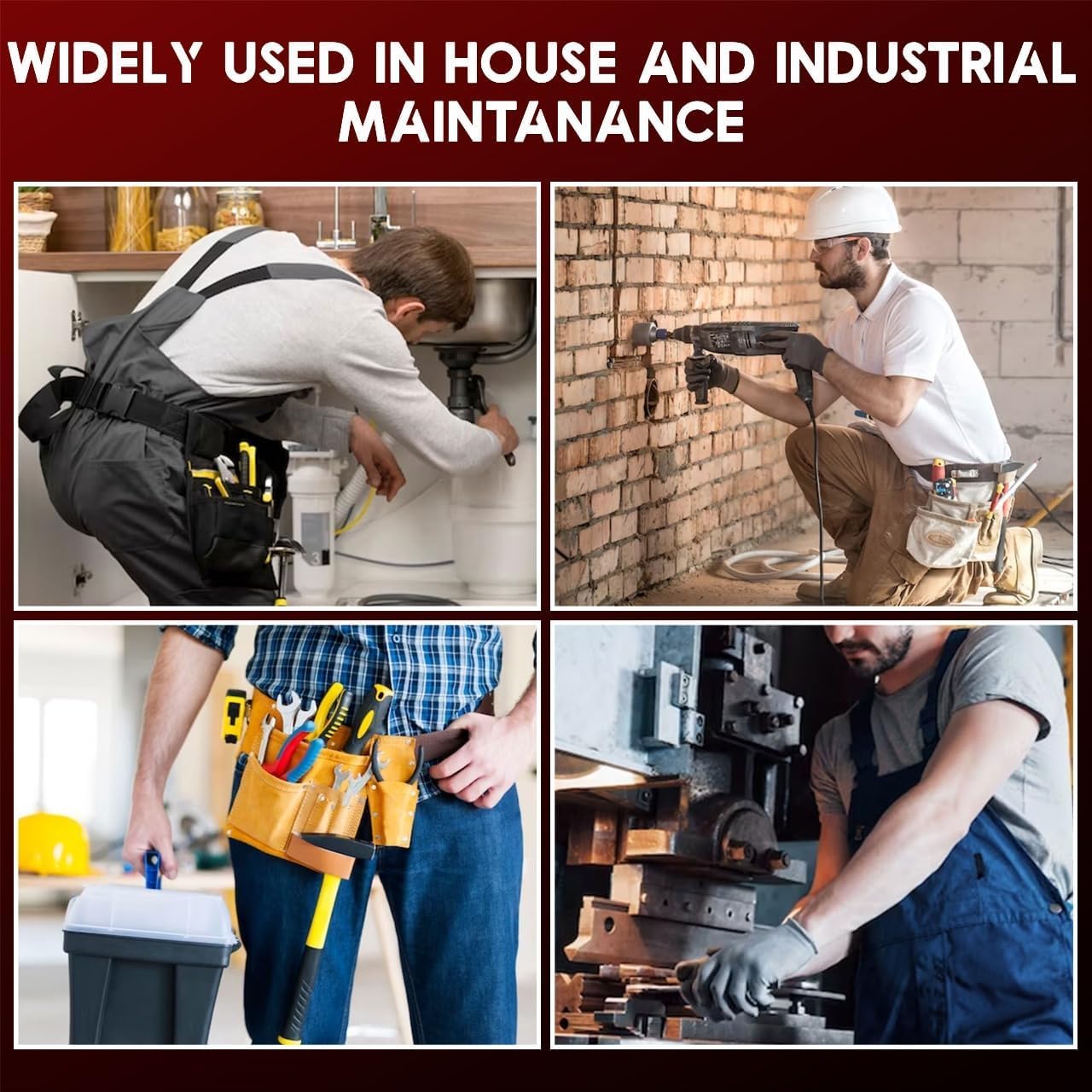 AP-LEATHER PRO-19 4MM Genuine Full Grain Leather Tool Belt for Men, tool belt with suspenders, Comfort Back Padded Support with Brass Hardware Tool Pouches With Suspenders