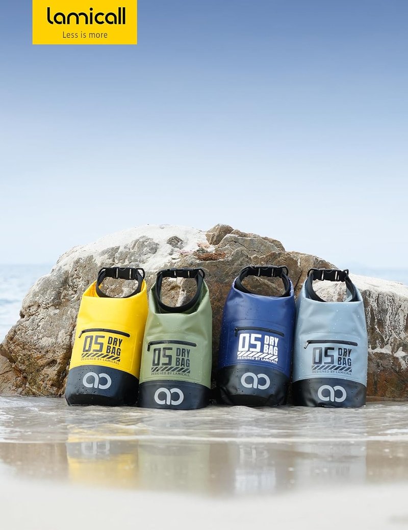 Lamicall Waterproof Dry Bag - Durable Floating 5L/10L/20L/30L/40L with Phone Pouch | Ideal for Kayaking, Paddle Boarding, Hiking, Fishing