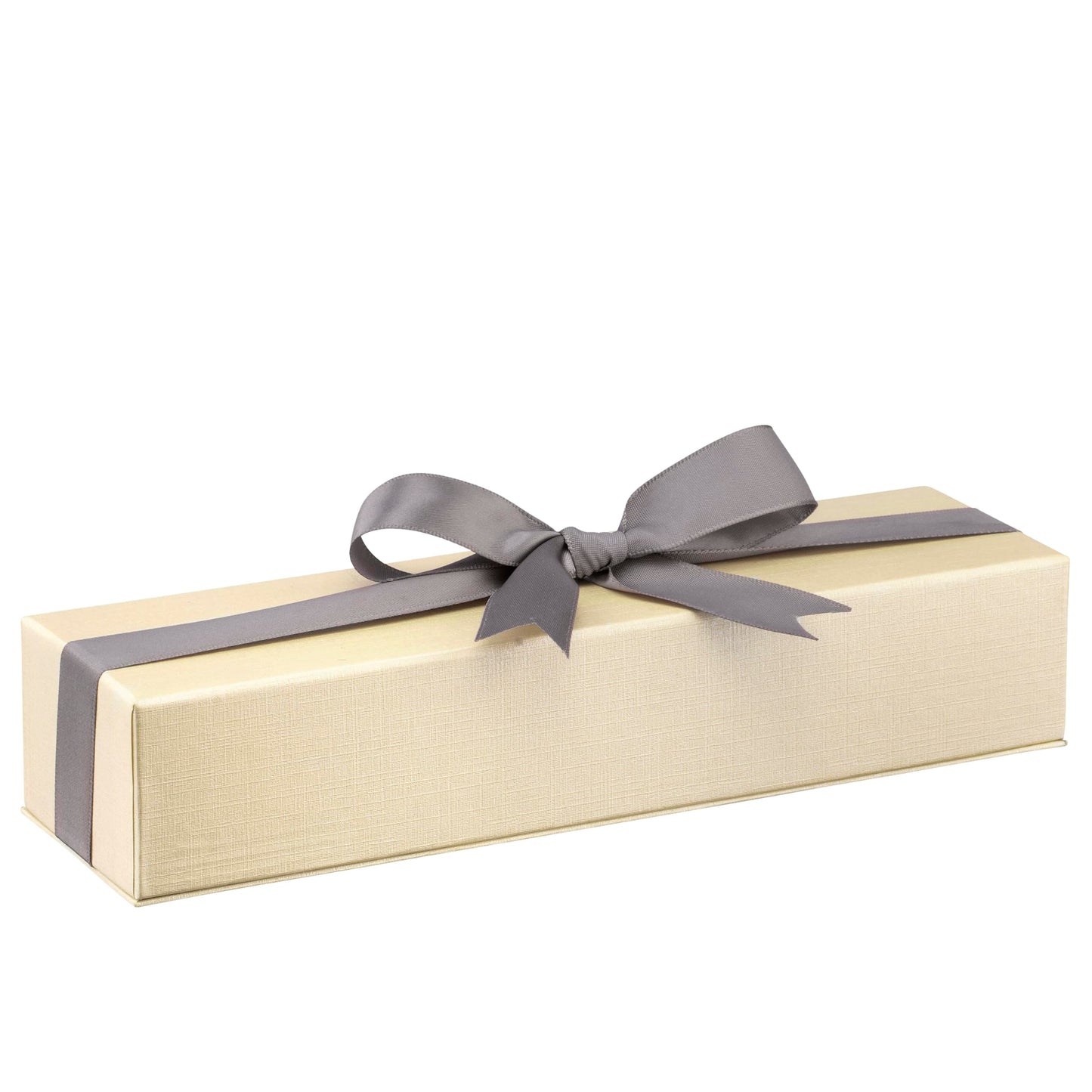 ALLUREPACK Dome-Shape Leather Bracelet Box for Women & Men – Jewelry Gift Box Ideal for Bracelet Case, Necklace, Chain – Bracelet/Necklace Box with Cream Ribbed Outer Box & Matching Bow Ribbon