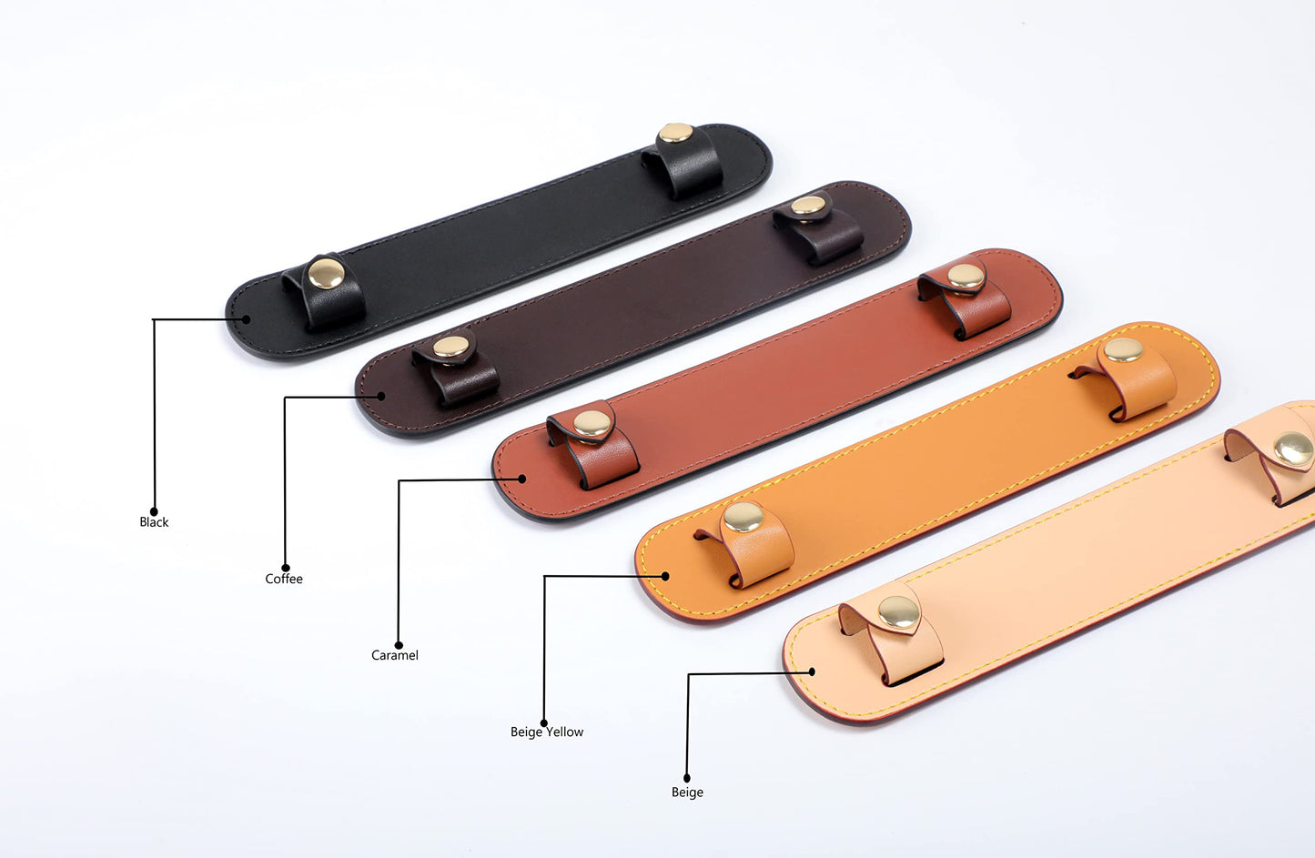 GOXTECH Leather Shoulder Strap Pad for Designer Trendy Bags (Beige Yellow)