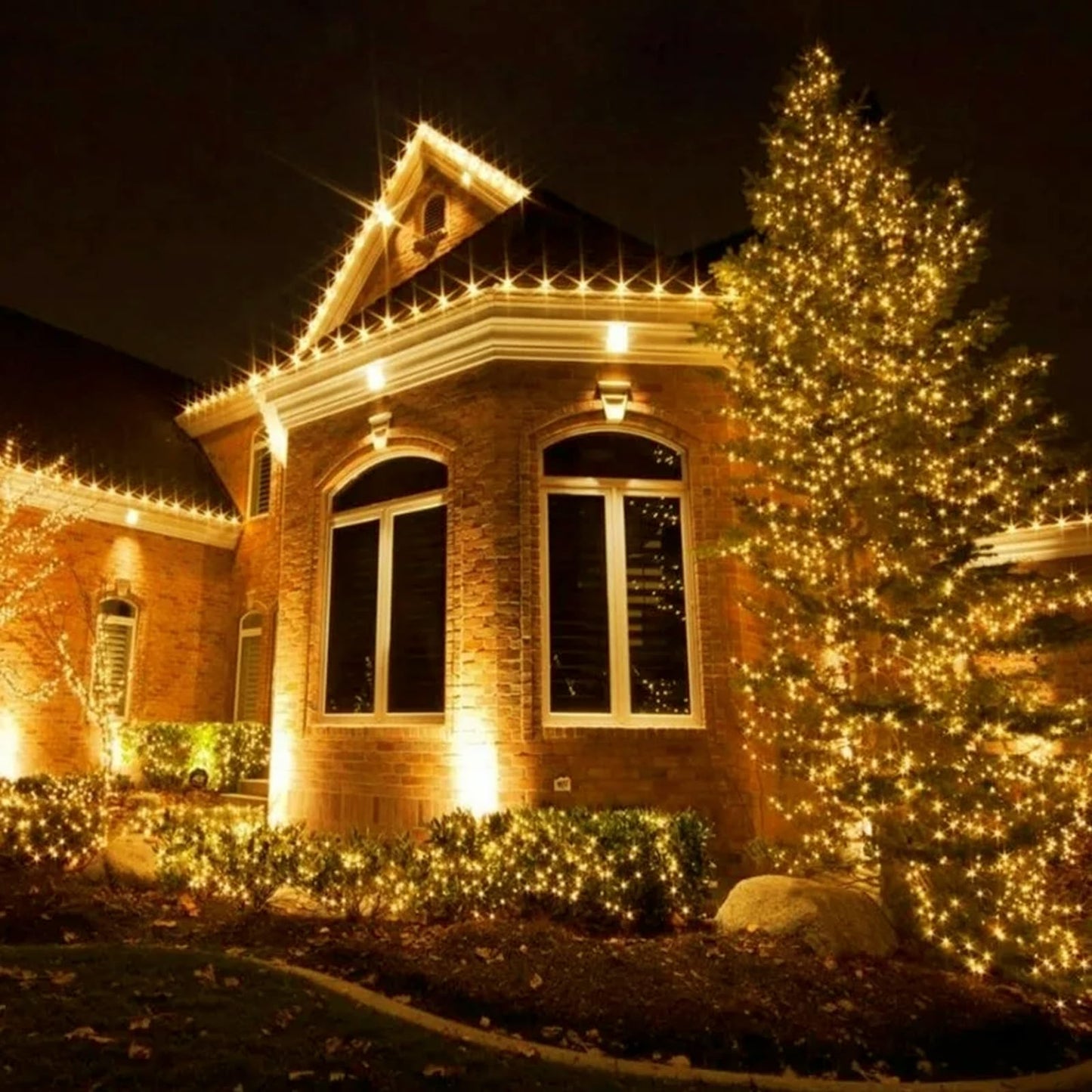 500 LED Cluster String Lights, 49FT Plug-in Fairy Lights with Remote, Timer, 8 Modes & 4 Brightness Levels, Warm White Indoor Outdoor Decorative Lights for Bedroom, Patio, Garden, Wedding, Holiday