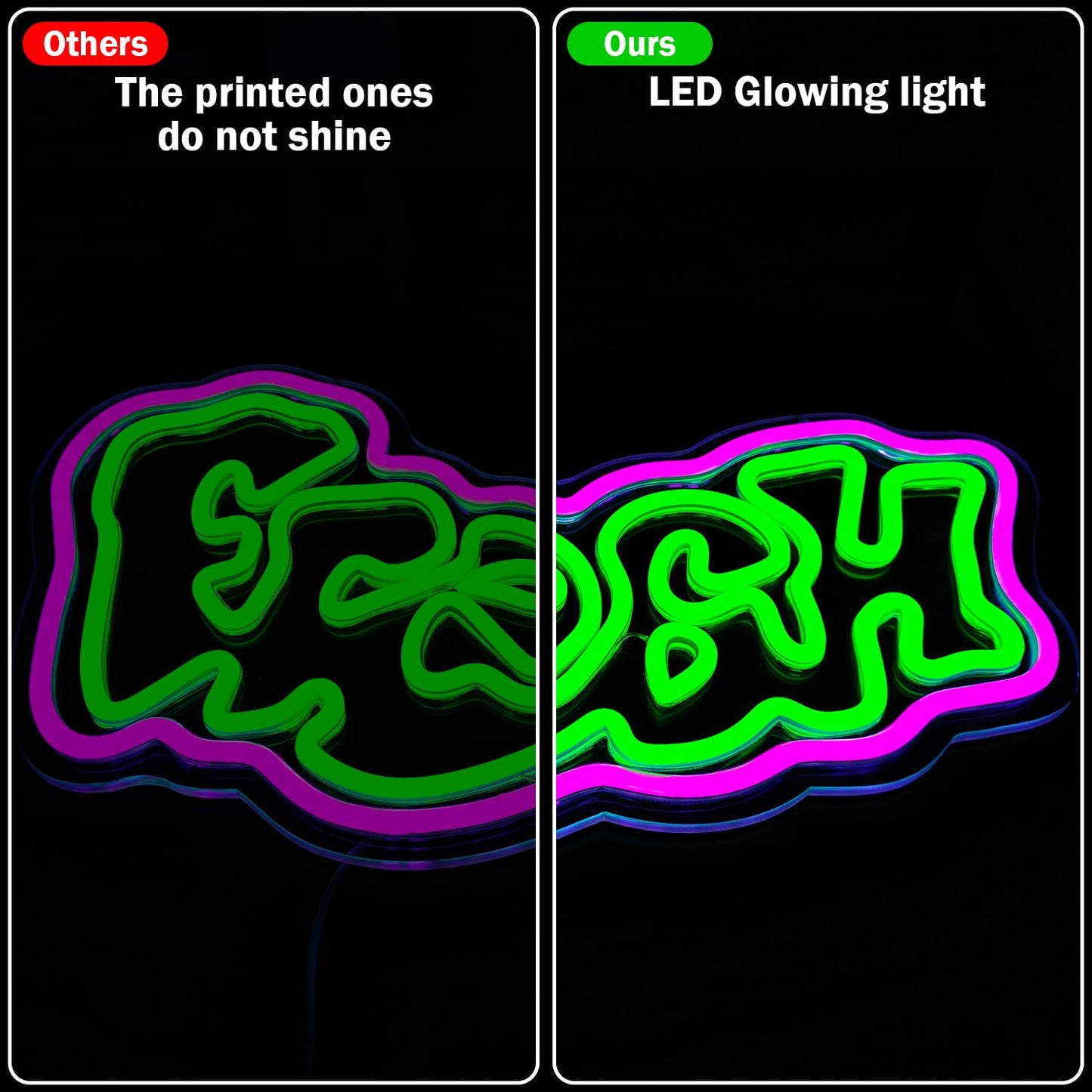Fresh Neon Sign for Backdrop Dimmable 90s Hip Hop Party Decorations Led Hip Hop Graffiti Light Up Sign for Wall Decor Back to the 90s Neon Light for Christmas Birthday Gifts