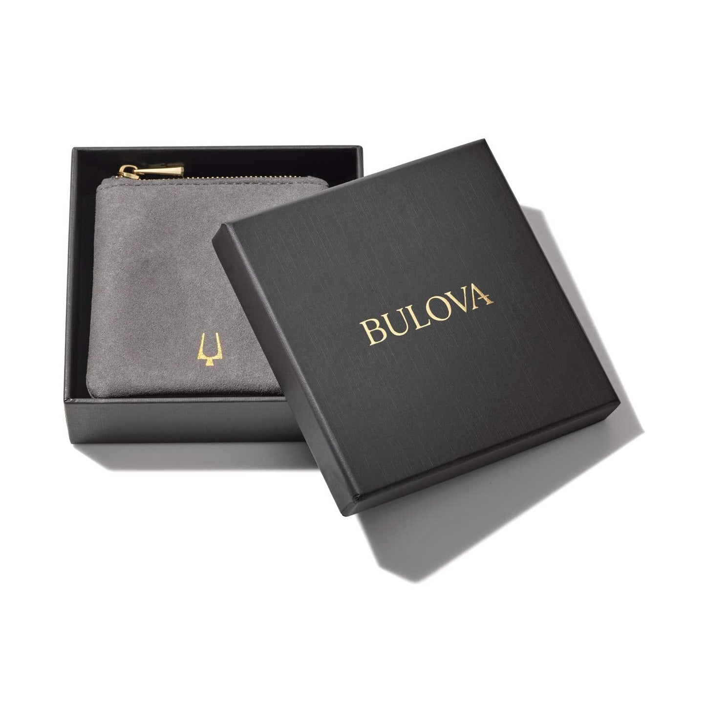 Bulova Brown Leather Large Double-Wrap Bracelet with Brushed Gold-Tone Stainless Steel Hook Clasp (Model J96B003L), Brown with Gold-Tone (J97B003L)