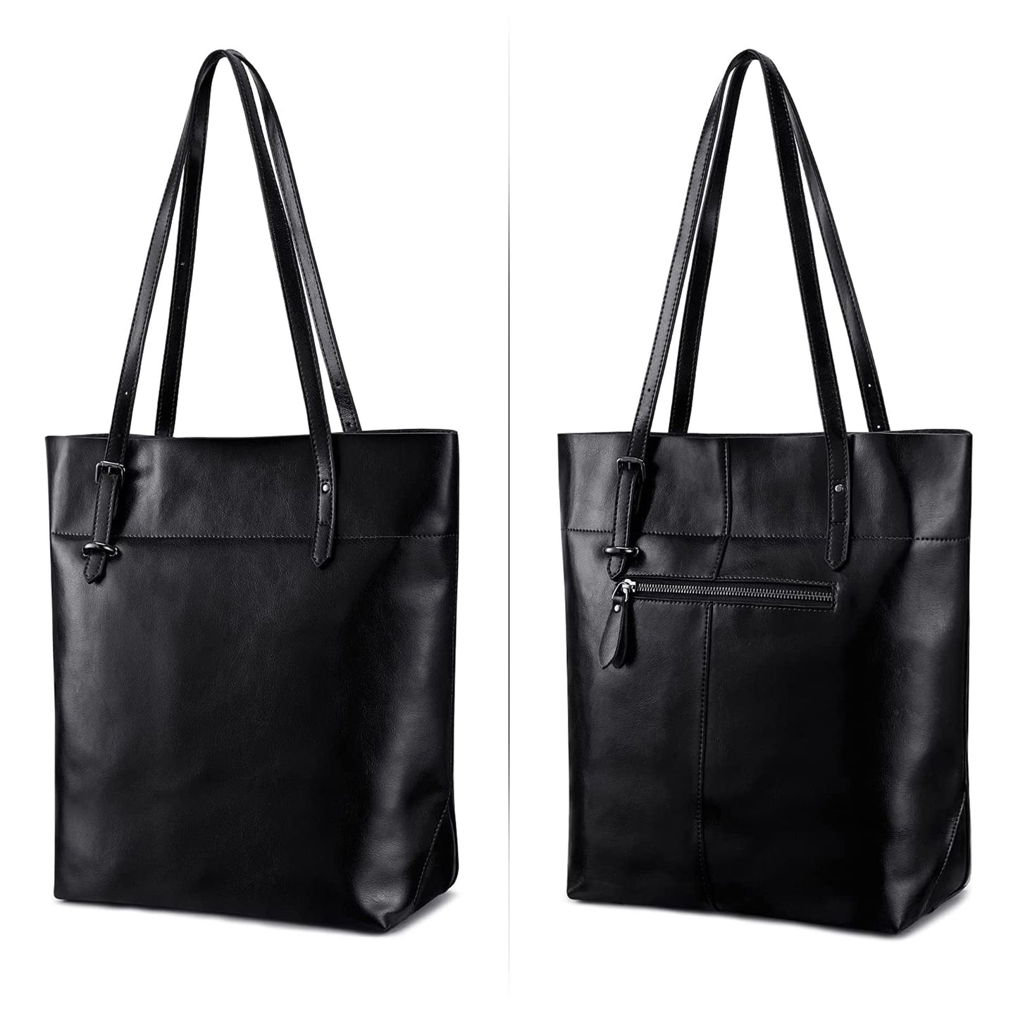 S-ZONE Women's Sz10v040a Tote, Black, L, Retro