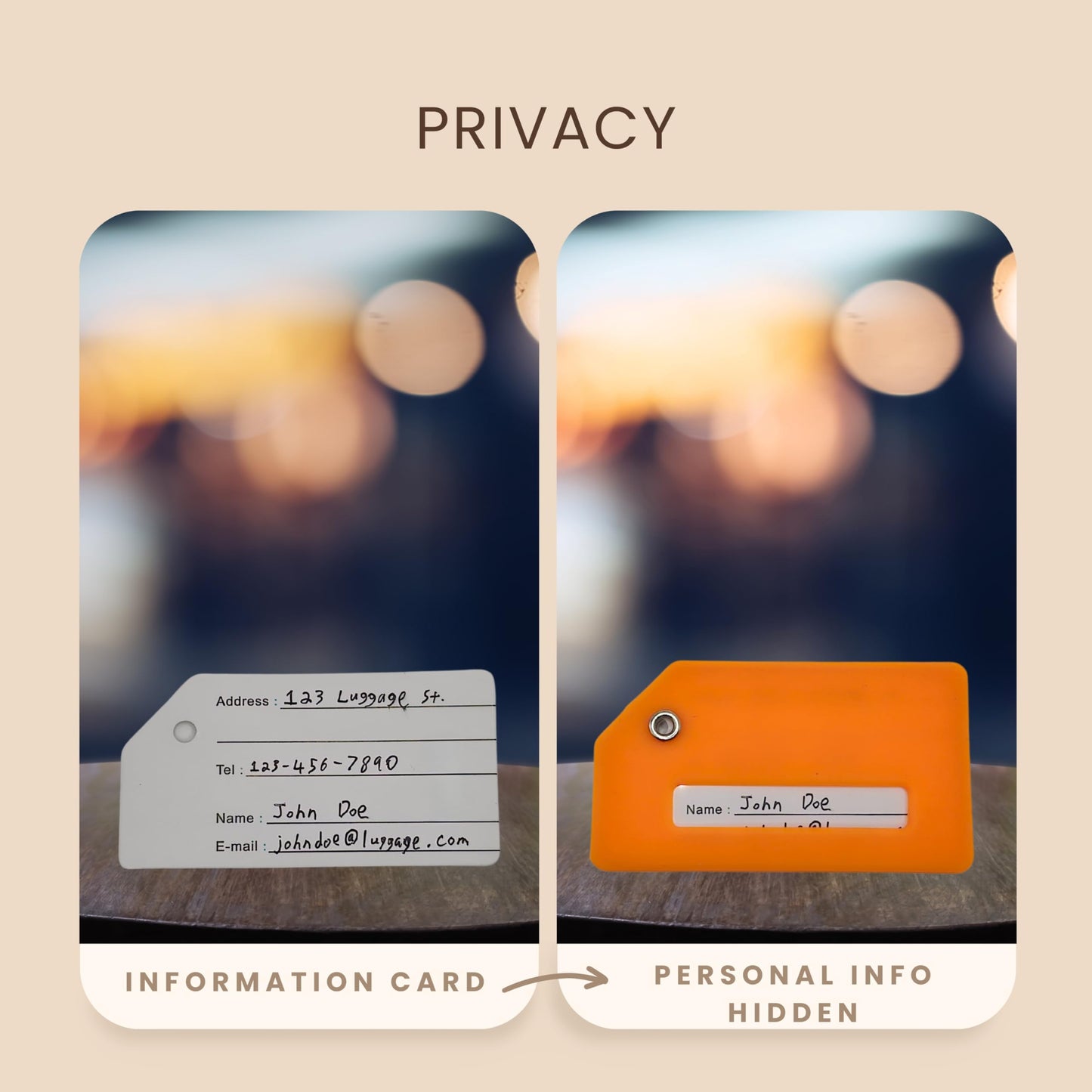 5 Pack Silicone Luggage Tag with Stainless Loop and Name Id Card, Perfect for Suitcases, Handbags and Luggage