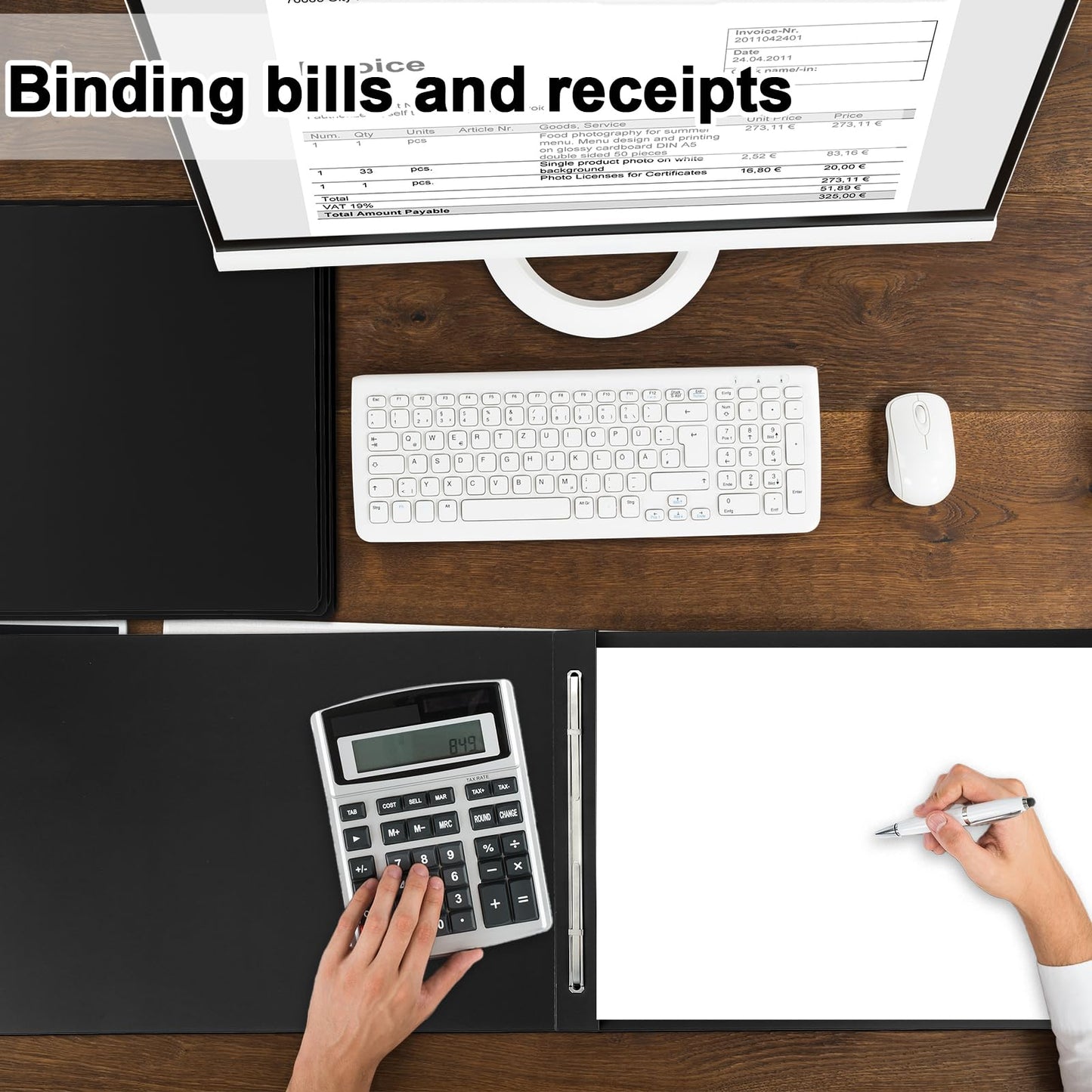 gisgfim 12 Pcs 11'' x 17'' Pressboard Report Cover 3" Capacity Metal Prong Paper Fastener with Compressor Presentation Binder Folder to Neatly Bind Reports Proposals Transcripts Document