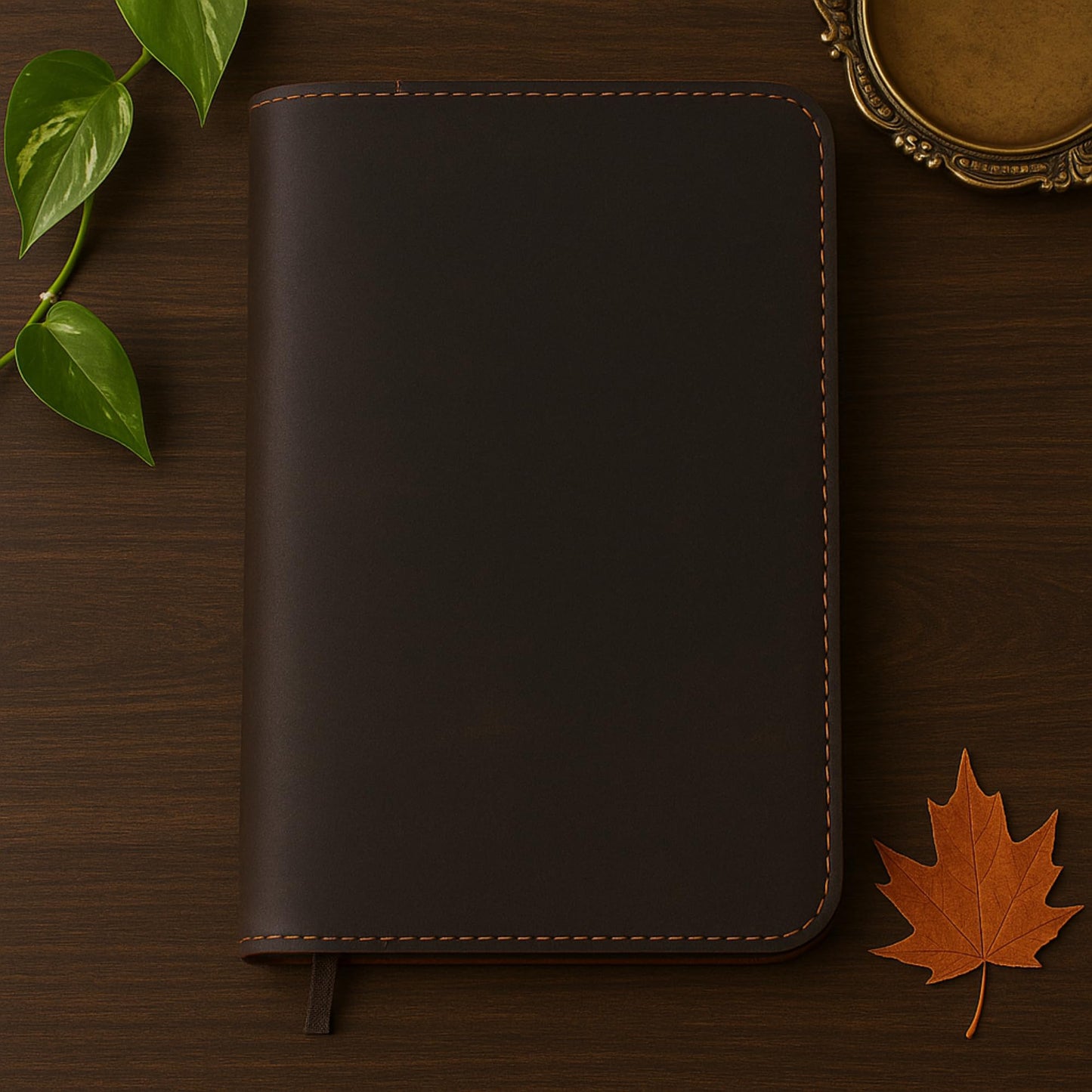 CestAntiQ, A5 Leather journal cover, Refillable Journal Cover for Large and Medium A5, Leather Handmade Notebook Cover, 5.75 x 8.25 Inches Leather Bound Journal (Brown)