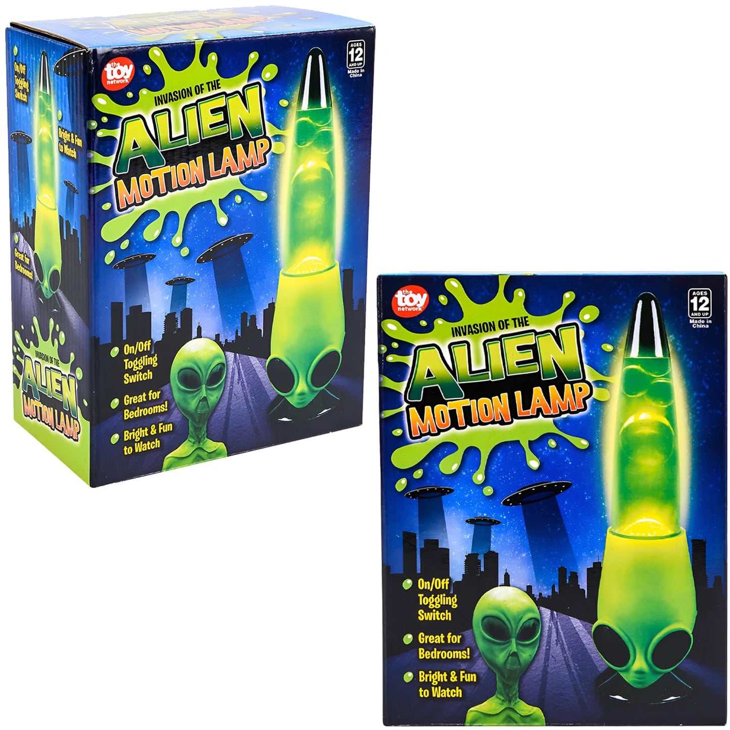 Rhode Island Novelty 13 Inch Alien Head Wax Motion Lamp