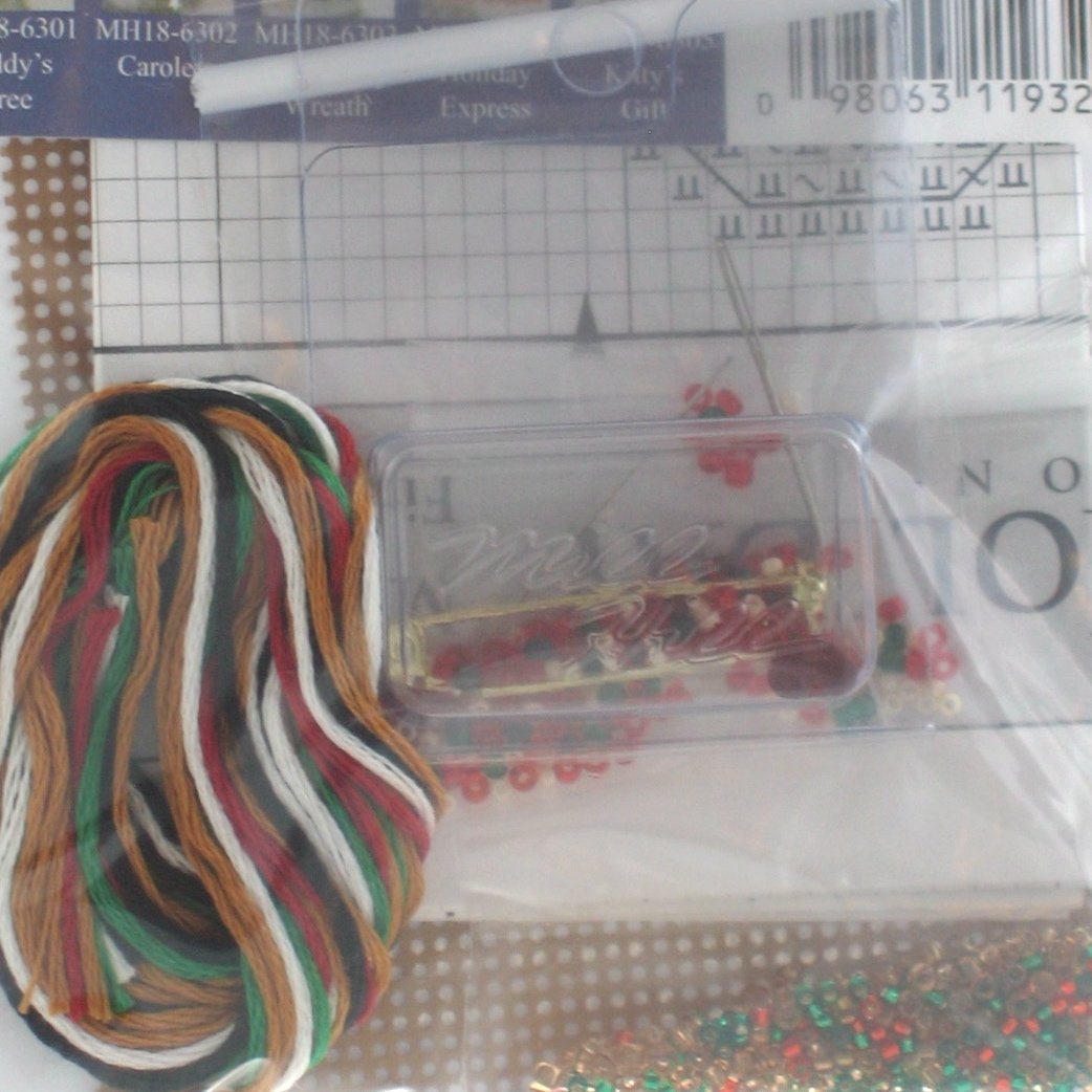 Gingerbread Boy Beaded Counted Cross Stitch Ornament Kit Mill Hill 2006 Winter Holiday MH18-6306