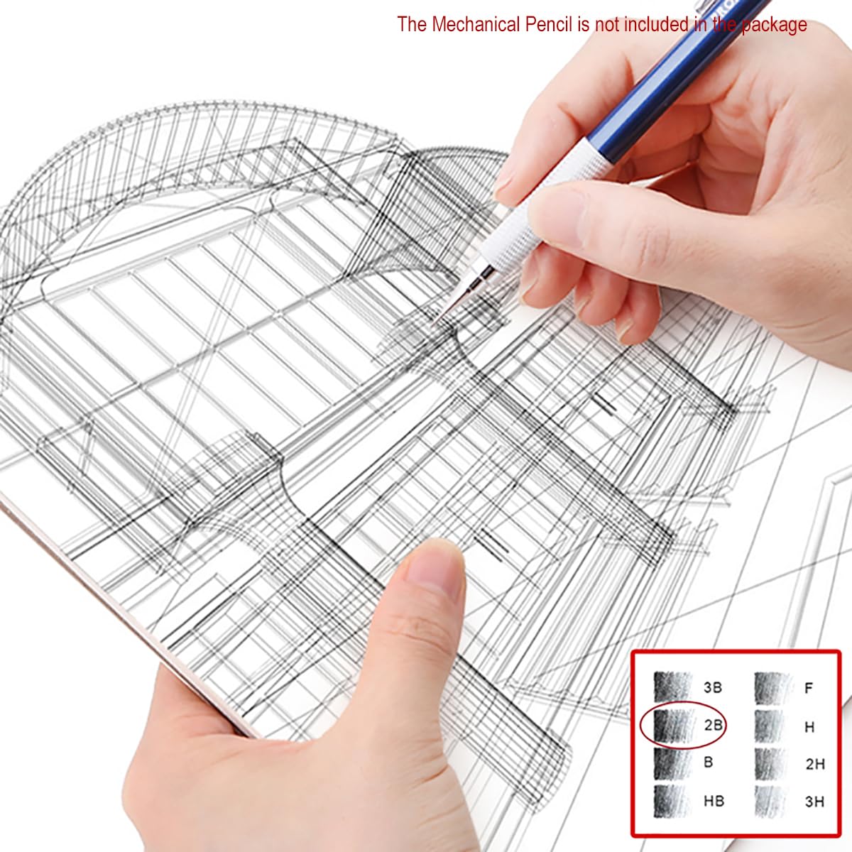 mivont 500 Pieces 1.1mm 2B Lead Refills Graphite Mechanical Pencil Lead Break-Resistant for Smooth Writing & Drawing, Compatible with 1.1mm Mechanical Pencils
