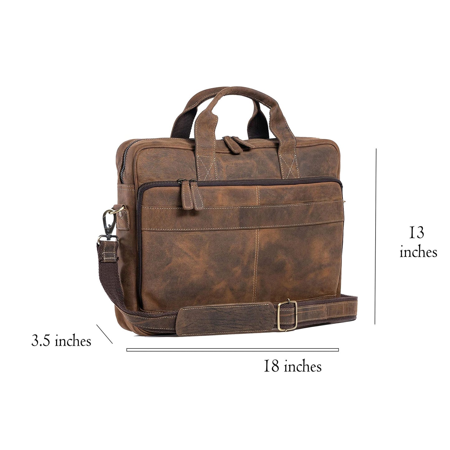 Leather briefcase 18 Inch Laptop Messenger Bags for Men and Women Best Office briefcase Satchel Bag