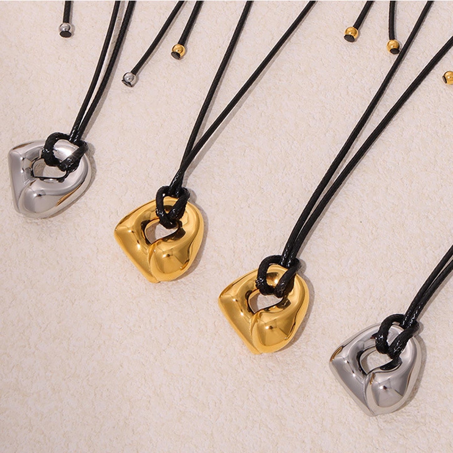 Frodete Gold Pendant Necklaces for Women Chunky Necklace Long Pendant Necklace Boho Cord Necklace Leather Jewelry Layered Statement Jewelry