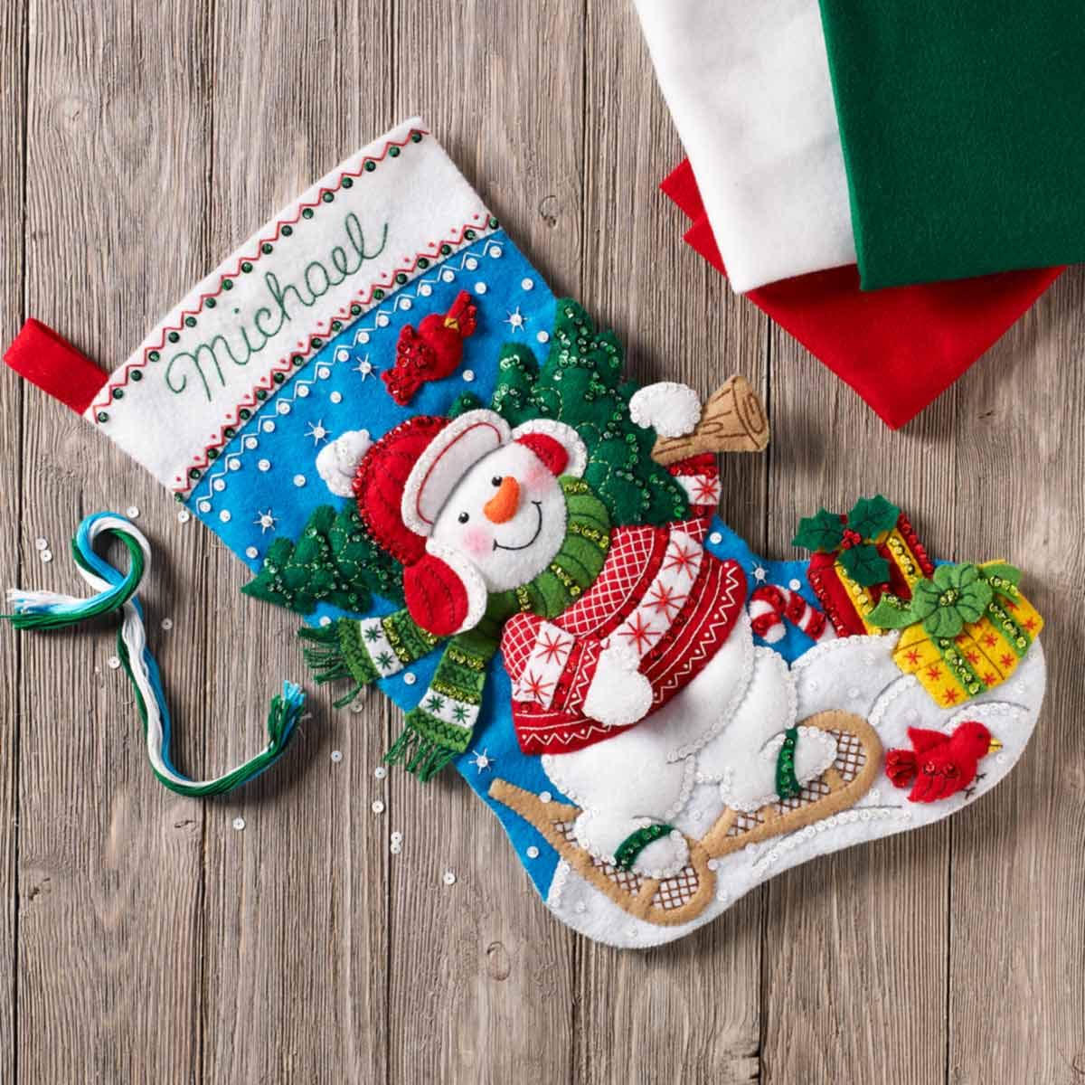 Bucilla 86817 Nordic Snowman Stocking Kit