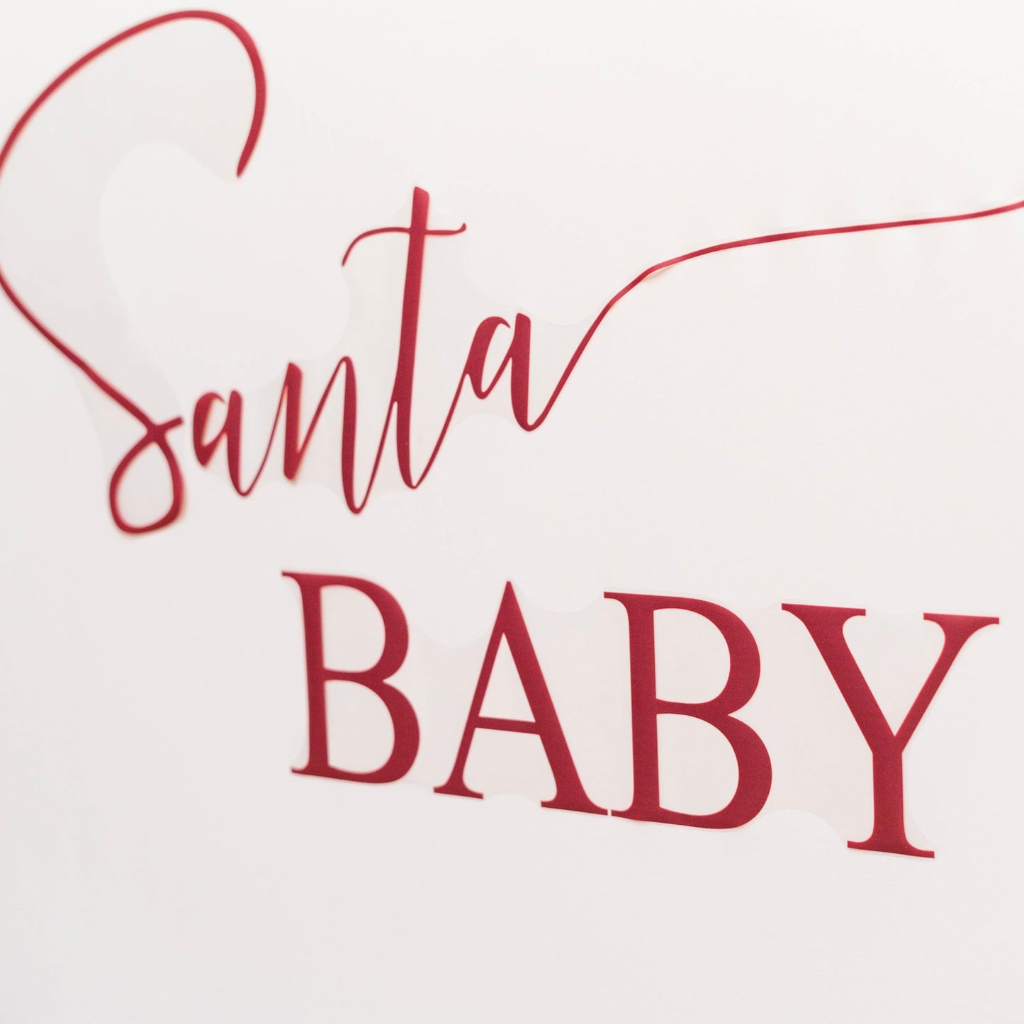 Eurteka Santa Baby Decal - Christmas Theme Baby Shower Party Decal,Merry Christmas Gender Reveal Decoration,Little Santa Party Supplies (Santa Baby Decal)