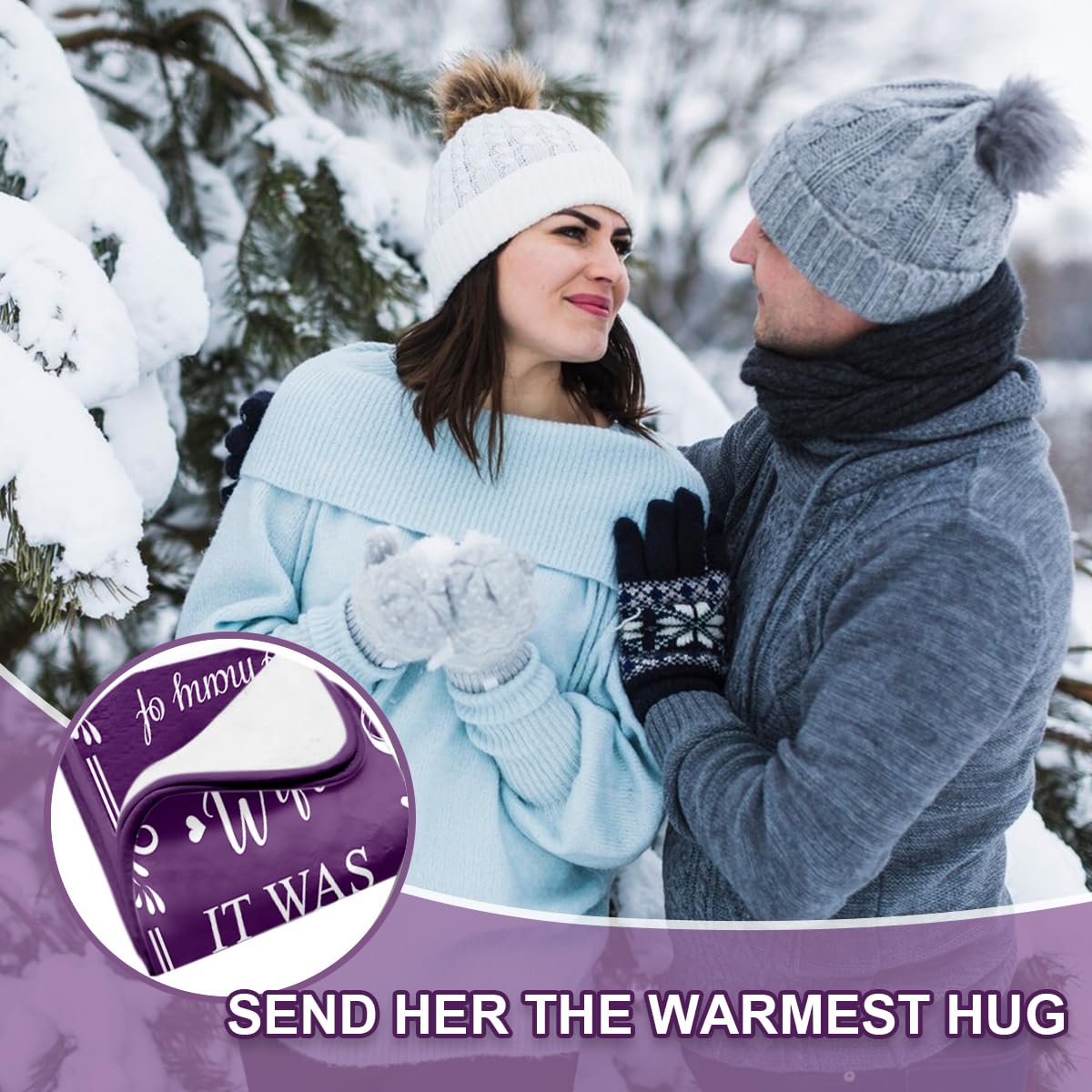 Bestshop Gifts for Wife Wearable Blanket, Wife Fleece Hoodie Blankets from Husband Boyfriend, Wife Birthday Gift, to My Wife Blanket Gift for Christmas Valentine's Day, 78 * 59''