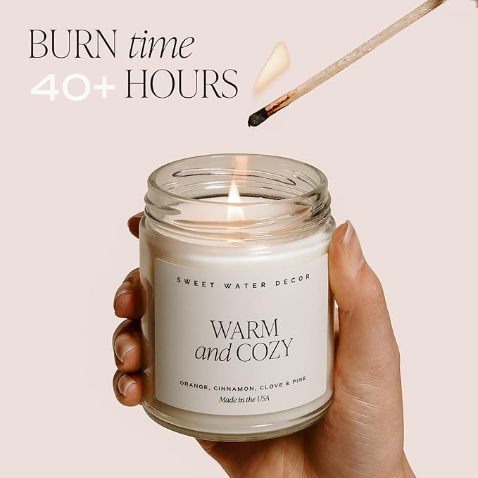 Sweet Water Decor Sugar Cookies Scented Candle - Sugar Cookies, Vanilla, and Buttercream Scented Christmas Candles and Decor for Home - 9oz. Clear Jar Soy Candle, Made in The USA