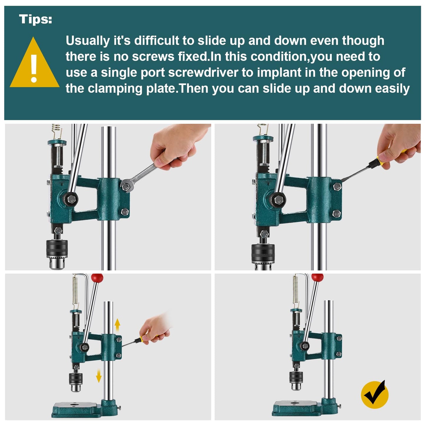 Soiiw Leather Hole Puncher Hand Punching Machine Heavy Duty Manual Press Puncher Punch Tools for DIY Leather Craft Punching Holes with 1.5-13mm Clamping Chuck