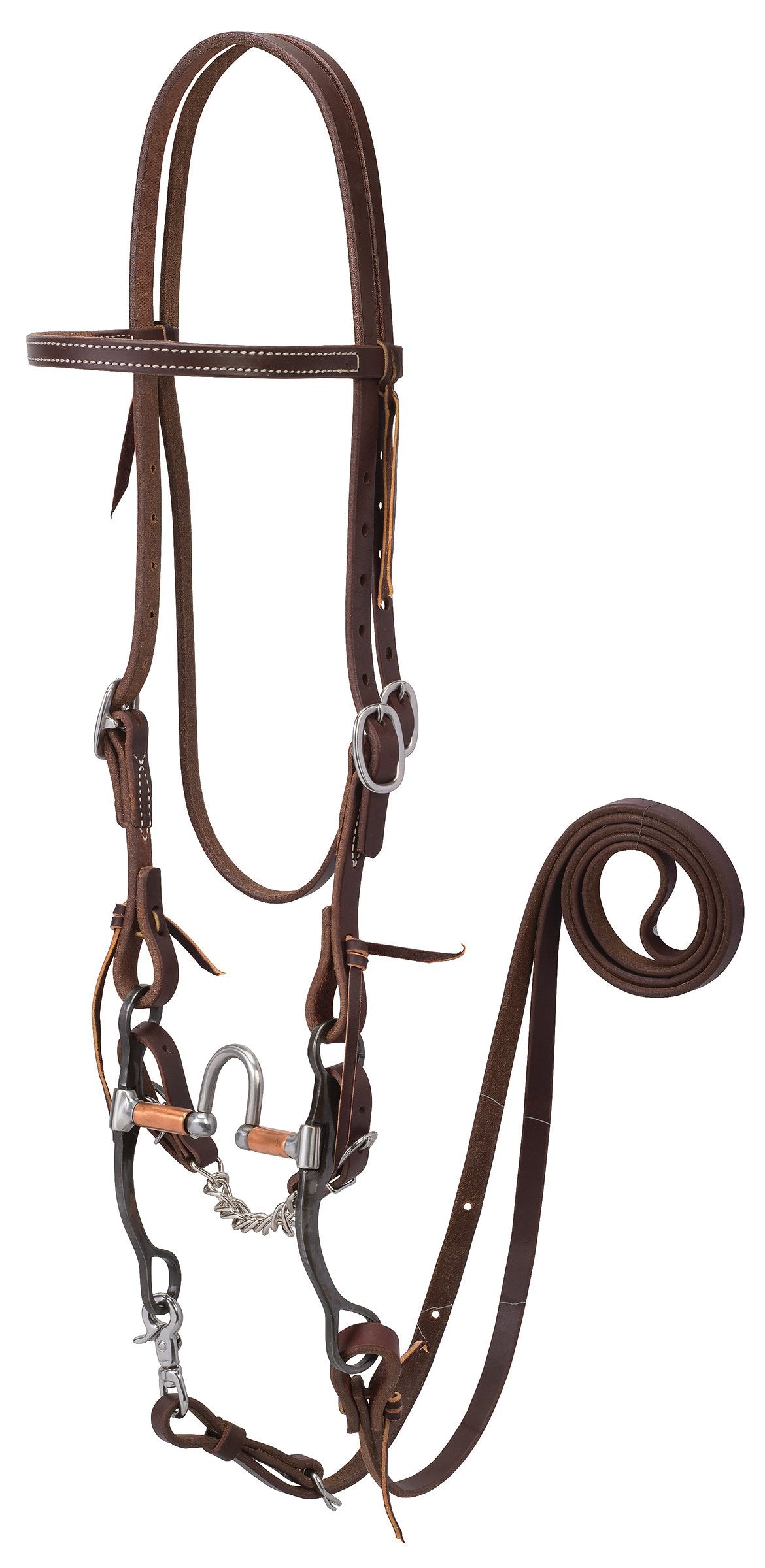 Weaver Leather Working Tack Bridle with Correction Mouth Bit