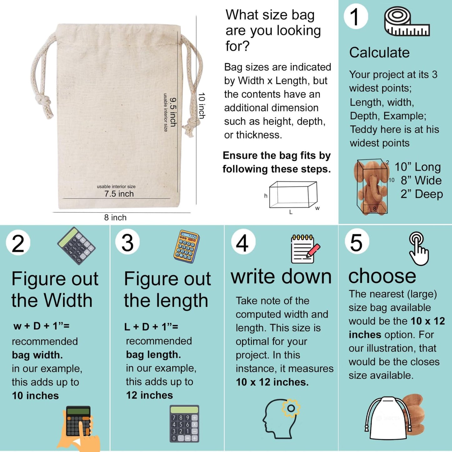 BigLotBags 100Pcs 2 x 3 Inches Premium Cotton Muslin Double Drawstring Bags, Reusable Bag Natural Cotton Bags with Drawstring Produce Bags Bulk Gift Bag Jewelry Pouch for Party Wedding Home Storage