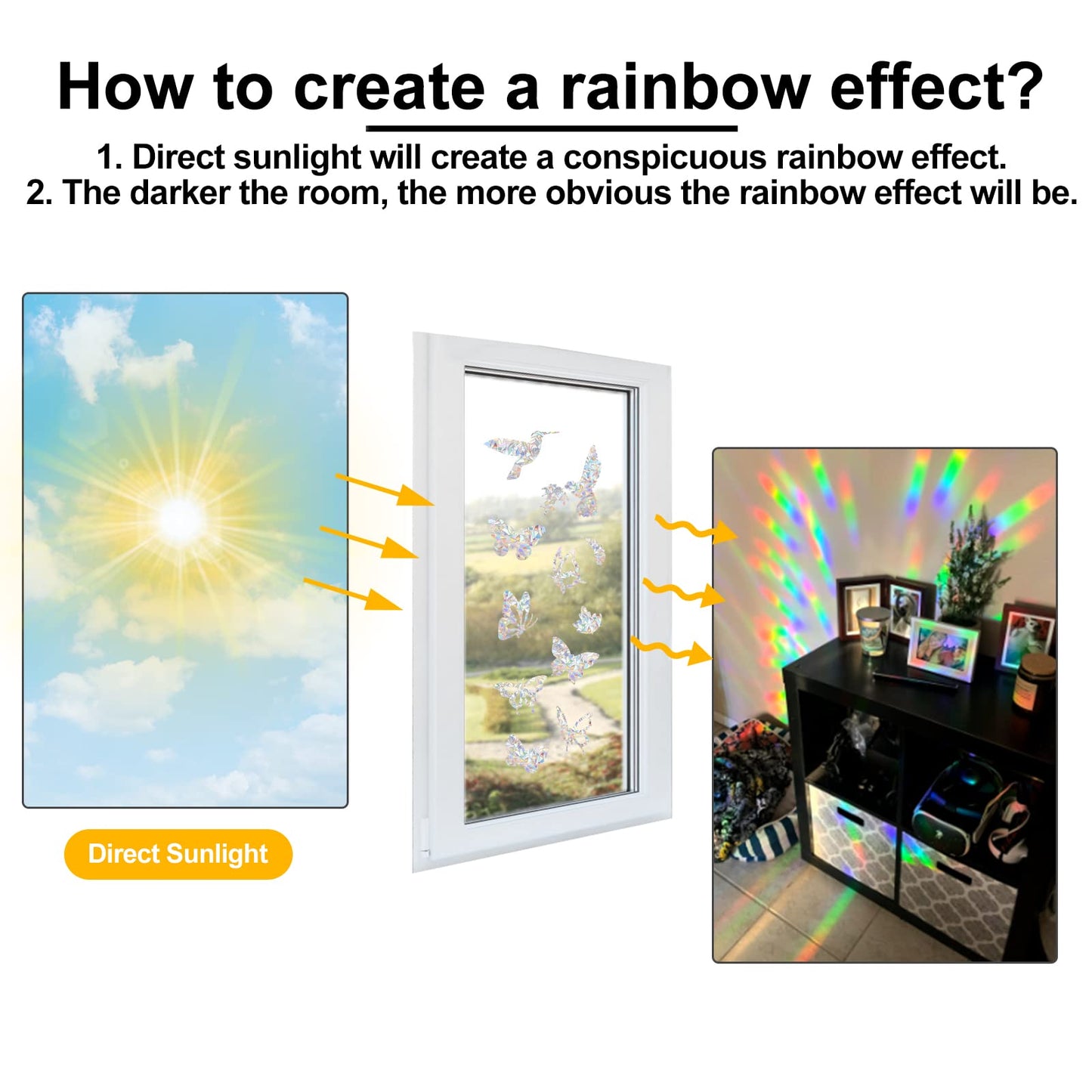 30 Anti Collision Window Decals for Bird Strike Prevention, Window Clings Suncatcher Stickers