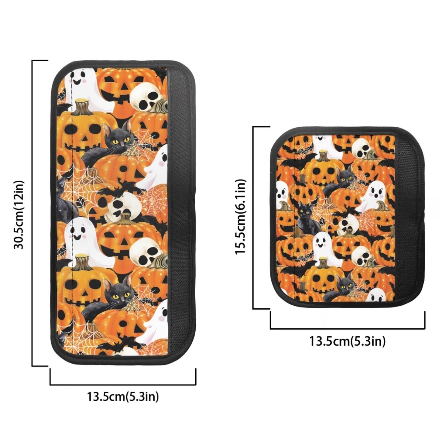 HUISEFOR Pumpkin Fridge Door Handle Covers Ghost Refrigerator Handle Covers Set of 6, Non-Slip Microwave Dishwasher Door Cloth Protector, Keep Off Fingerprints,Food Stains Halloween Decor