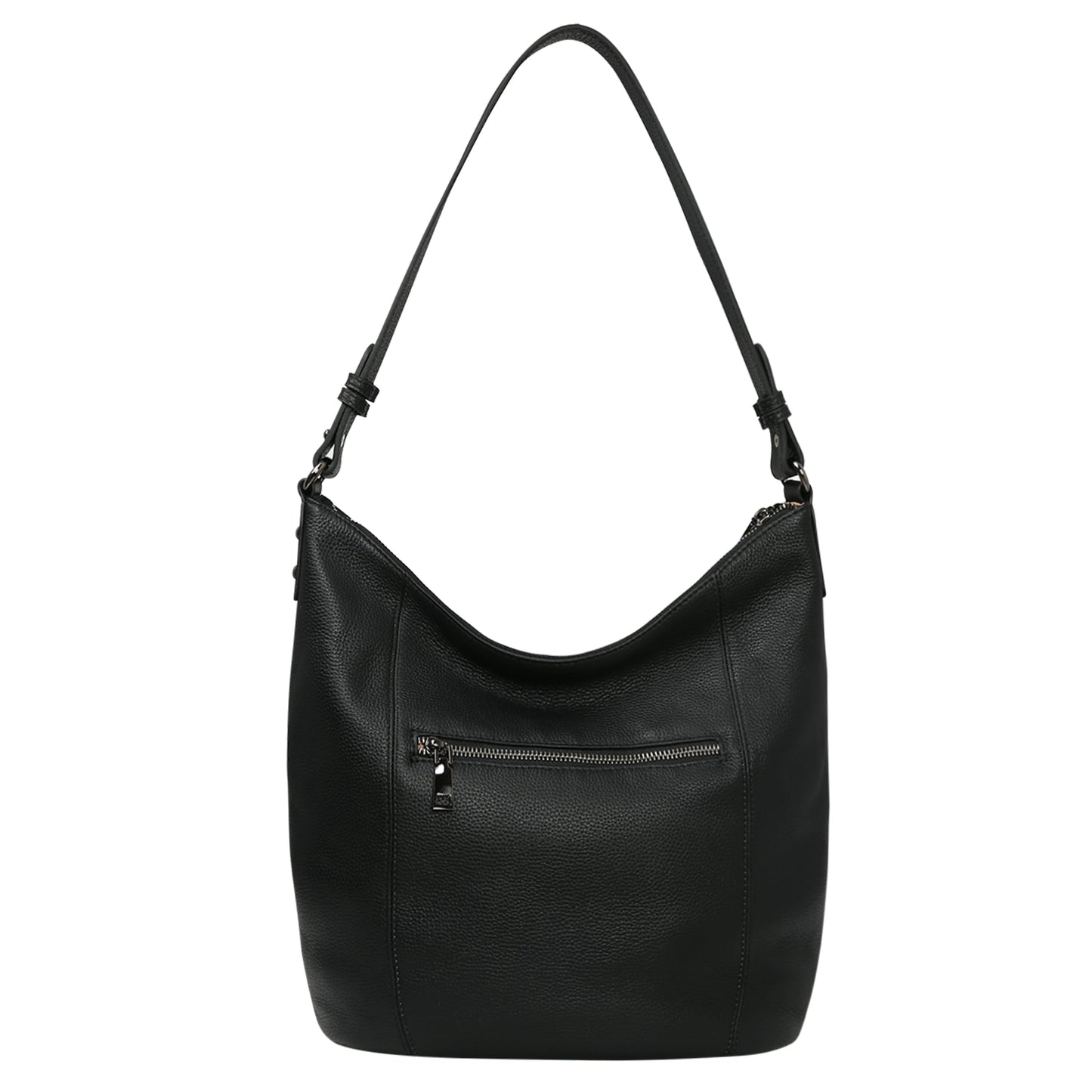 Iswee Genuine Leather Hobo Bags for Women Handbags Real Leather Purses Tote Black Slouchy Shoulder Purse Satchel Large Cross Body Bag (Black)