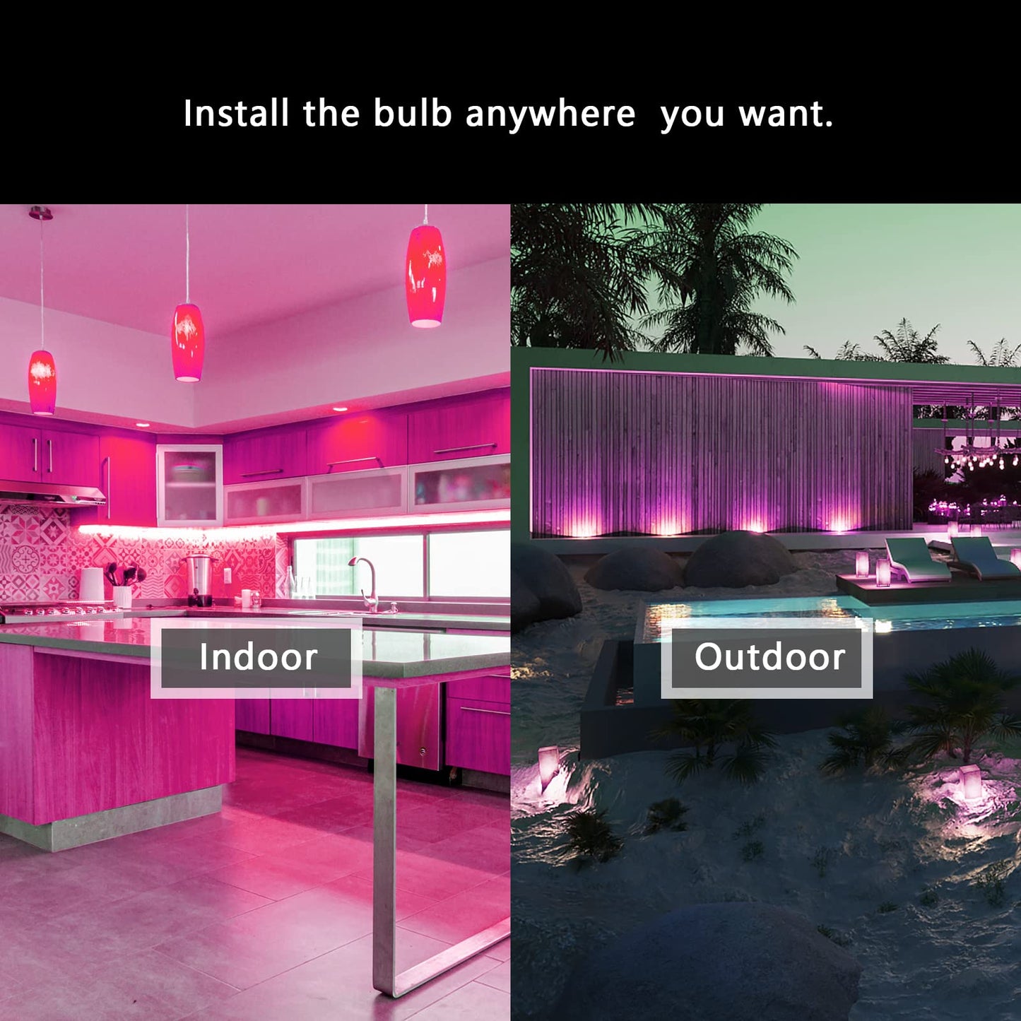 LOXYEE PAR38 Flood Pink Light Bulbs,4 Pack Dimmable,E26 Base Pink Flood Light Outoor(20W Replace to 200W),Halloween Light Bulb for Outside,Christmas,Holiday Lighting