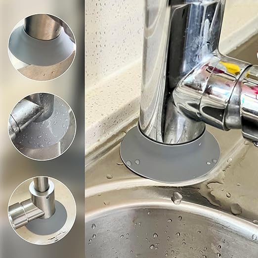 Small Sink Faucet Splash Handle Drip Guard Mat Silicone Pad Protectors Behind