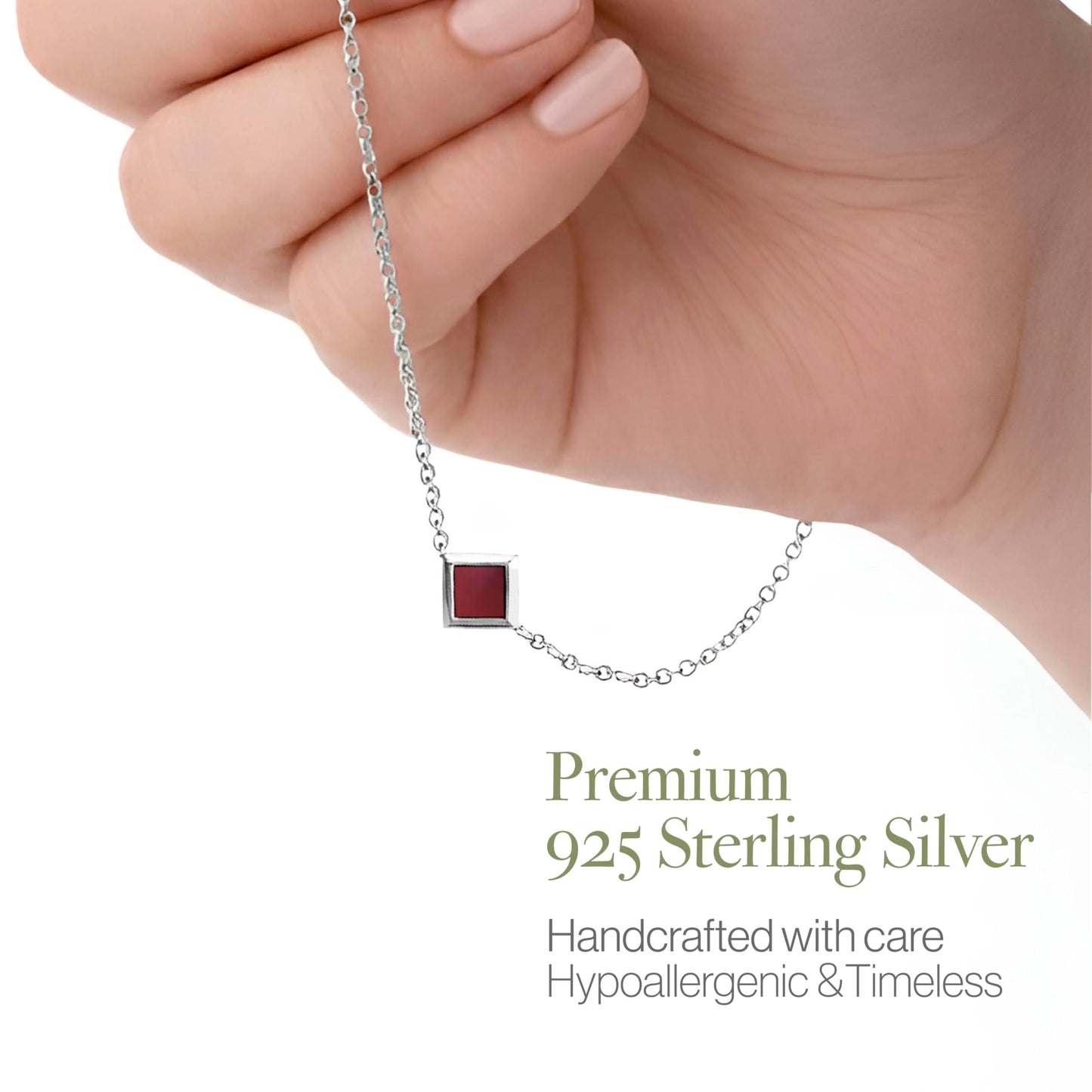 Smallest Nano Bible Jewish Charm Bracelet - 925 Sterling Silver Tiny Square Rhombus for Women with Entire Hebrew Tanakh Holy Scriptures on 0.2" Microchip, Religious Jewelry Gifts for Women, 6.5"