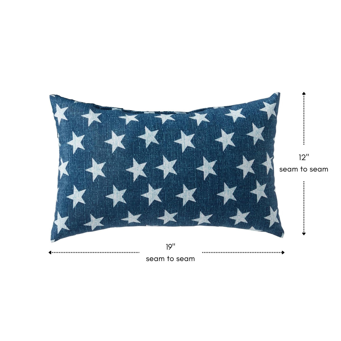 Greendale Home Fashions 2-Pack Outdoor 19x12 inch Rectangle Decorative Throw Pillow, Stars